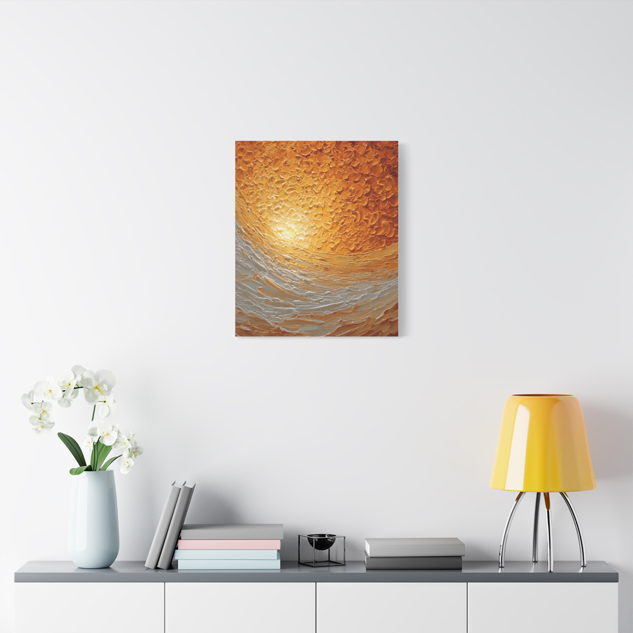 Abstract Sunrise Ocean Matte Canvas Wall Art — Stretched 1.25" - Image 59