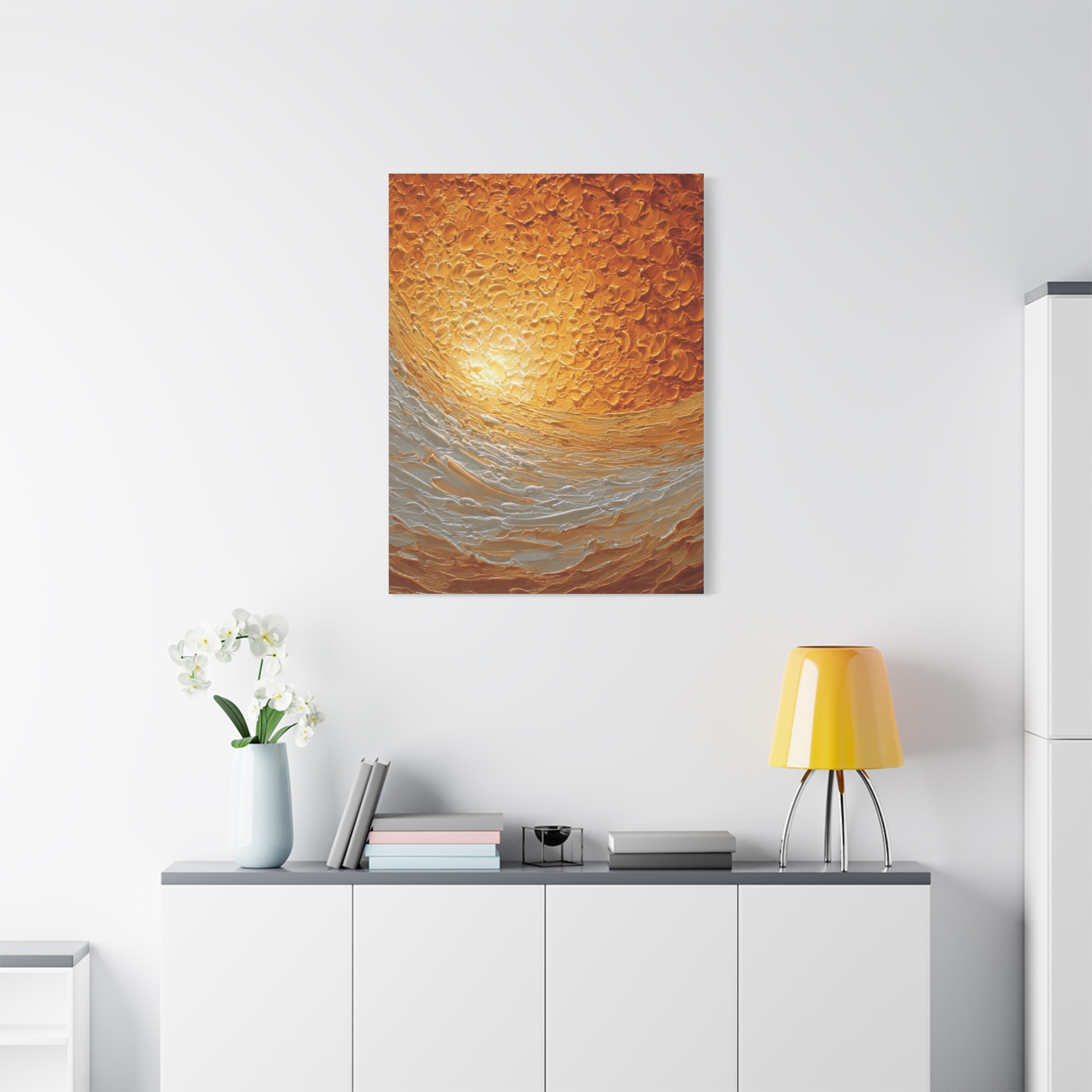 Abstract Sunrise Ocean Matte Canvas Wall Art — Stretched 1.25" - Image 54