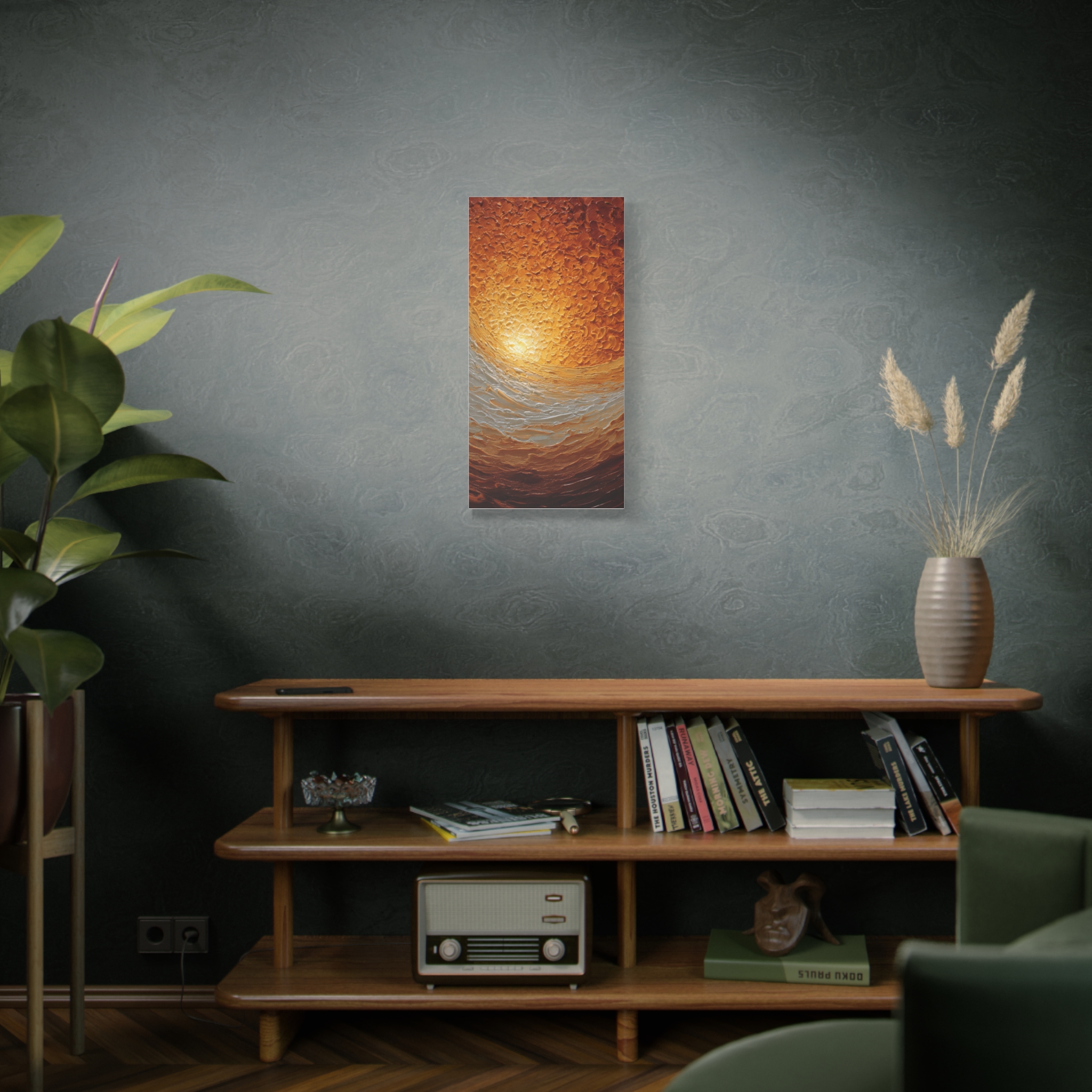Abstract Sunrise Ocean Matte Canvas Wall Art — Stretched 1.25" - Image 86