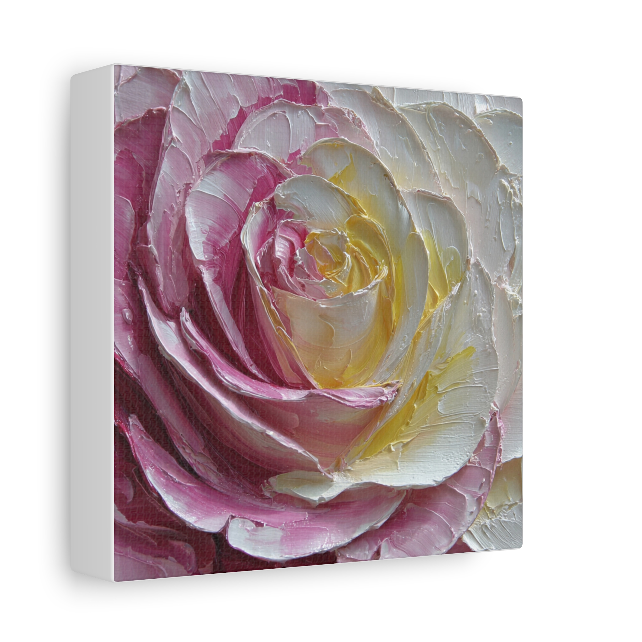 Floral Rose Oil-Paint Texture Canvas - Image 112