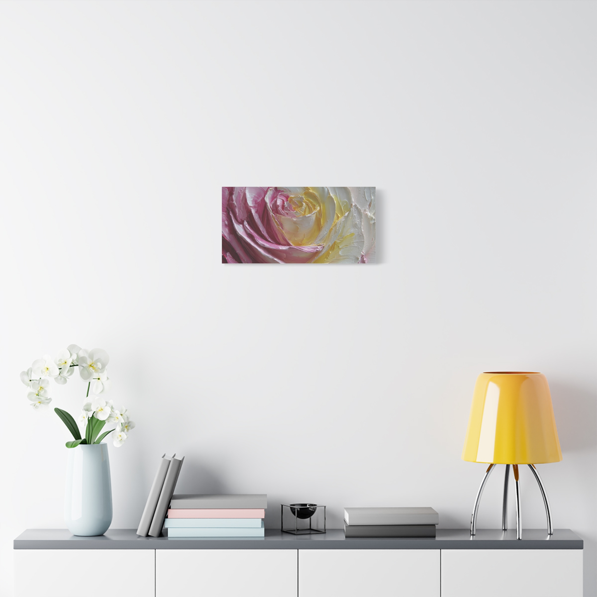 Floral Rose Oil-Paint Texture Canvas - Image 28