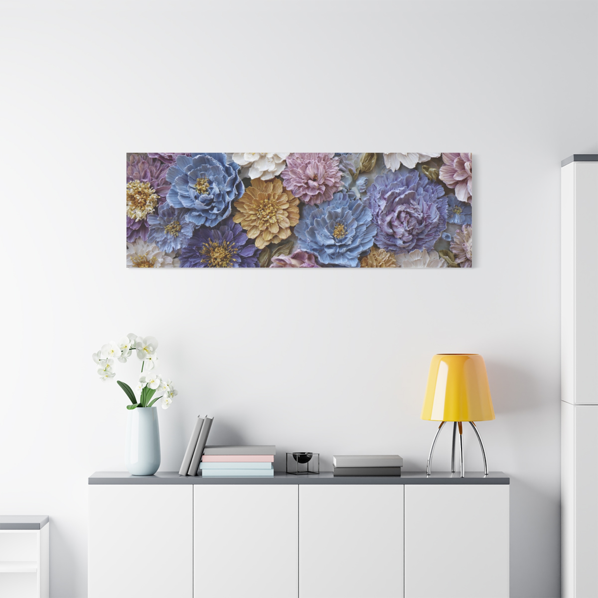 Floral Wall Art Canvas — Pastel Peony Garden Matte Stretched Canvas - Image 28