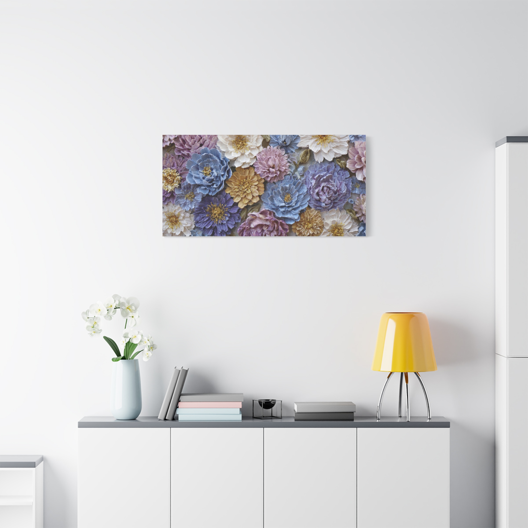 Floral Wall Art Canvas — Pastel Peony Garden Matte Stretched Canvas - Image 13