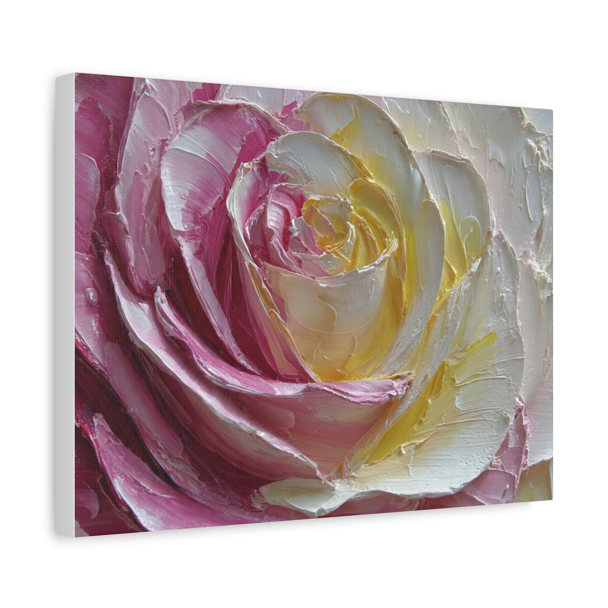 Floral Rose Oil-Paint Texture Canvas - Image 17