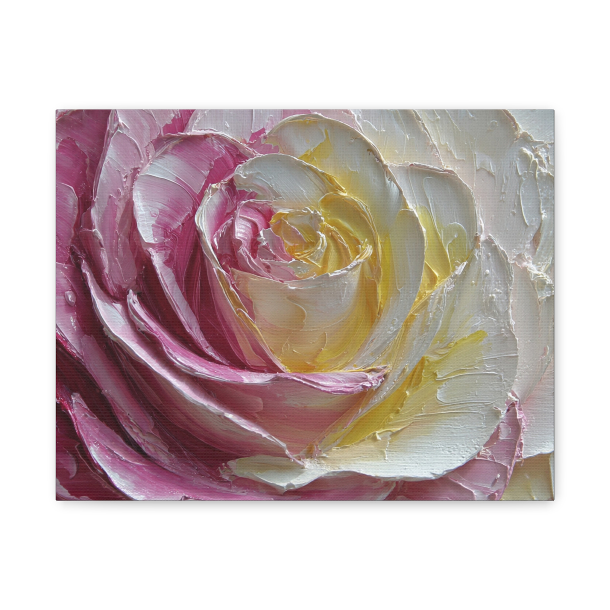 Floral Rose Oil-Paint Texture Canvas - Image 11