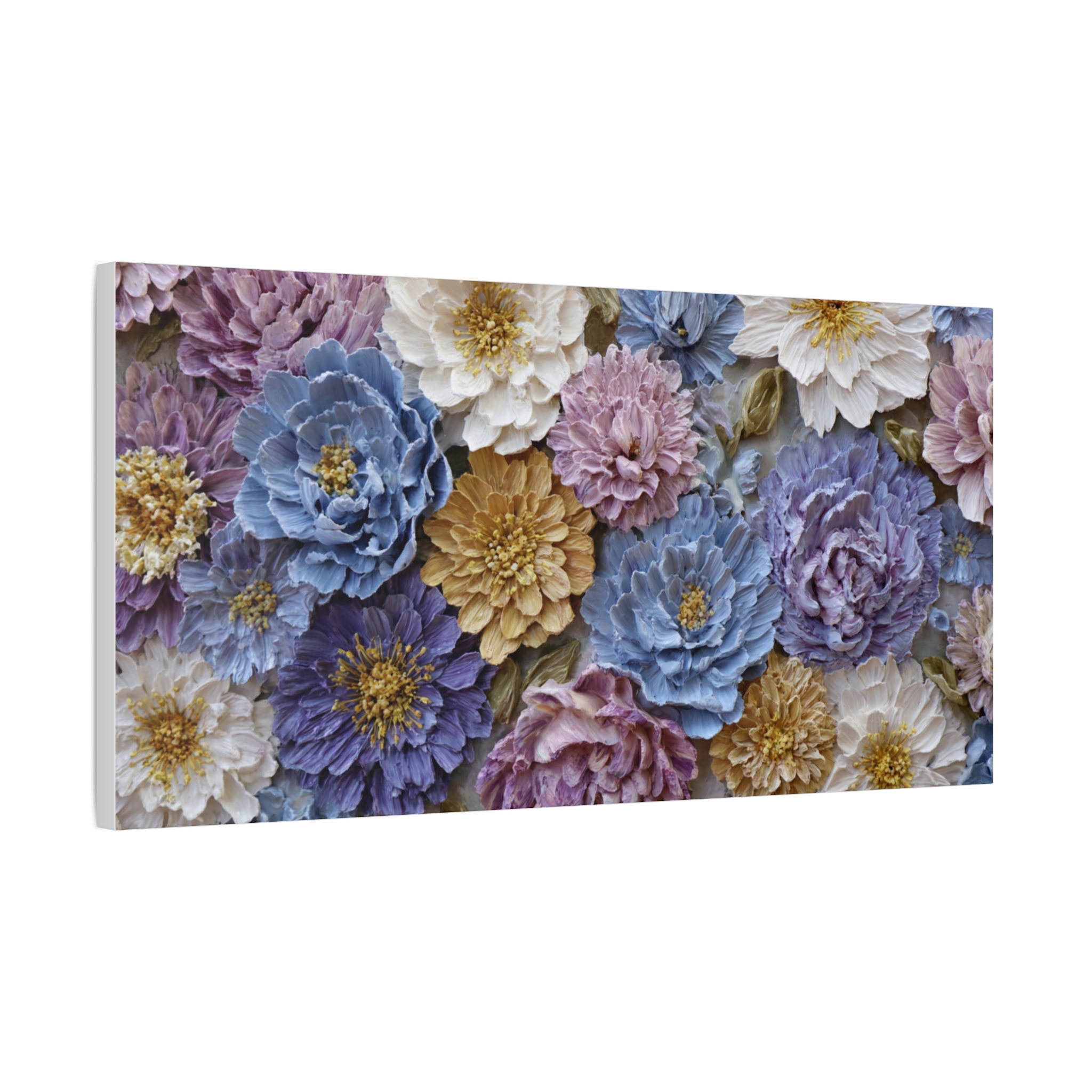 Floral Wall Art Canvas — Pastel Peony Garden Matte Stretched Canvas - Image 7