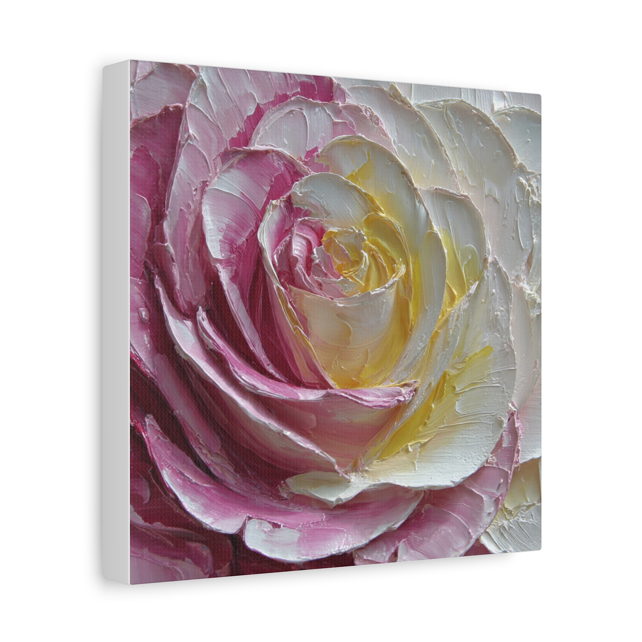 Floral Rose Oil-Paint Texture Canvas - Image 117