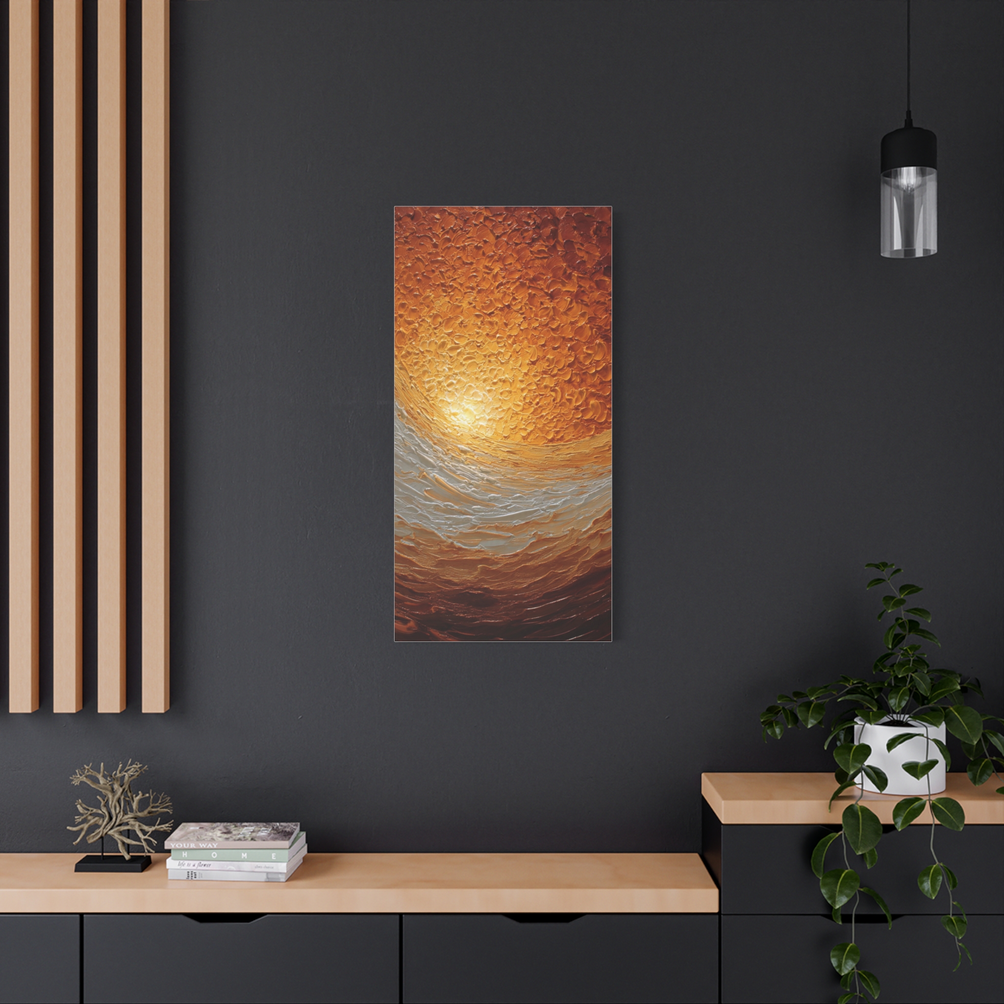 Abstract Sunrise Ocean Matte Canvas Wall Art — Stretched 1.25" - Image 10