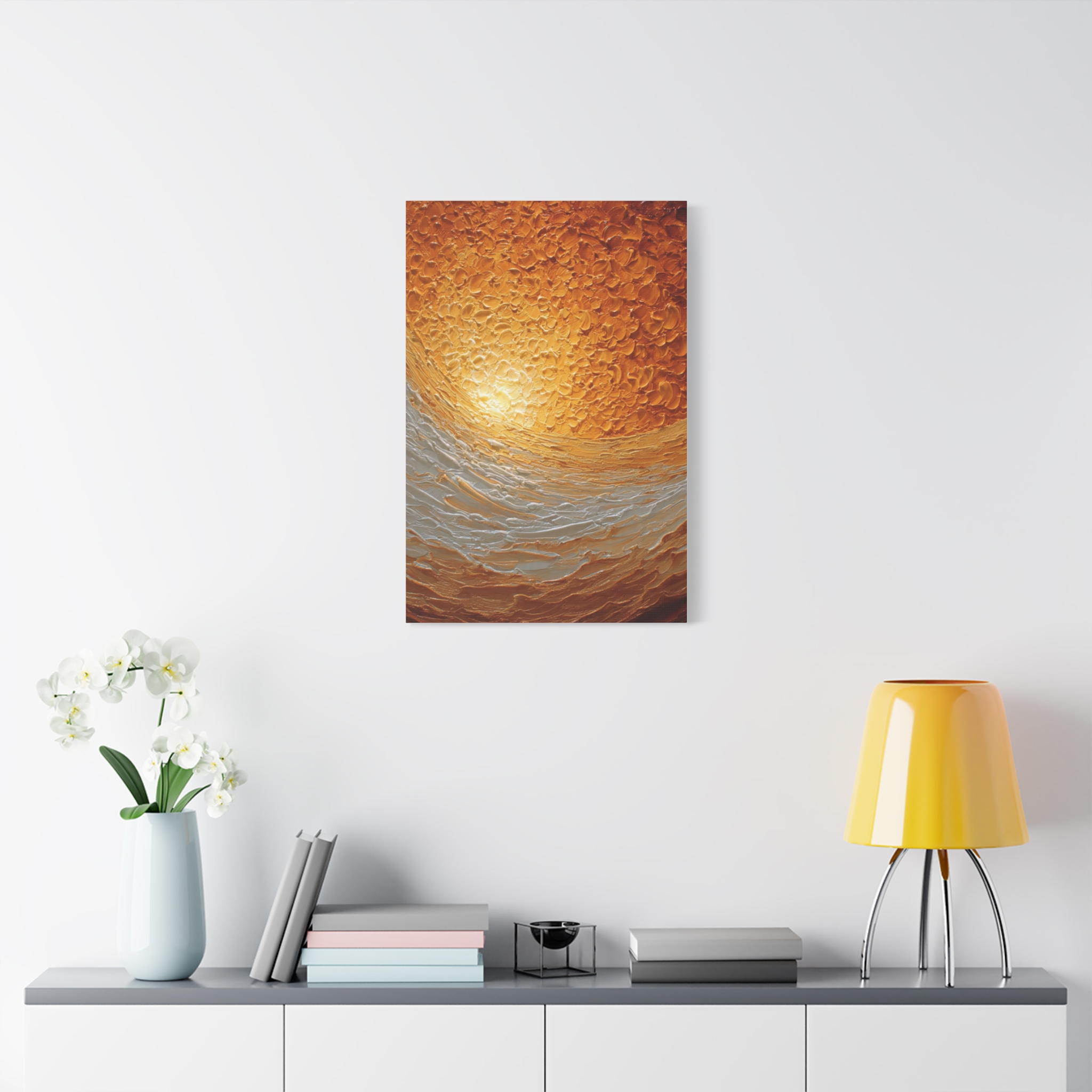 Abstract Sunrise Ocean Matte Canvas Wall Art — Stretched 1.25" - Image 69