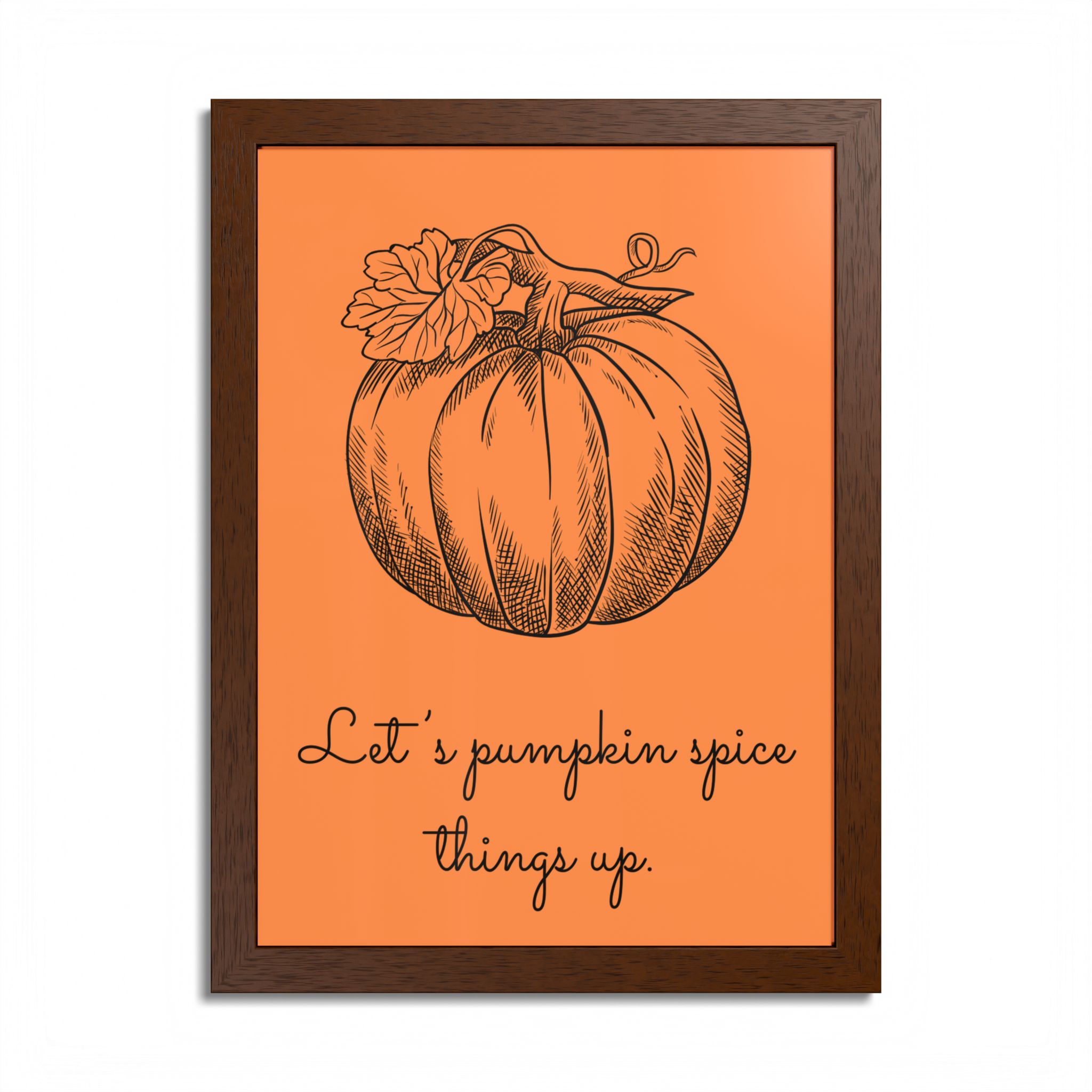 Pumpkin Spice Framed Poster — Autumn Kitchen Wall Art - Image 2