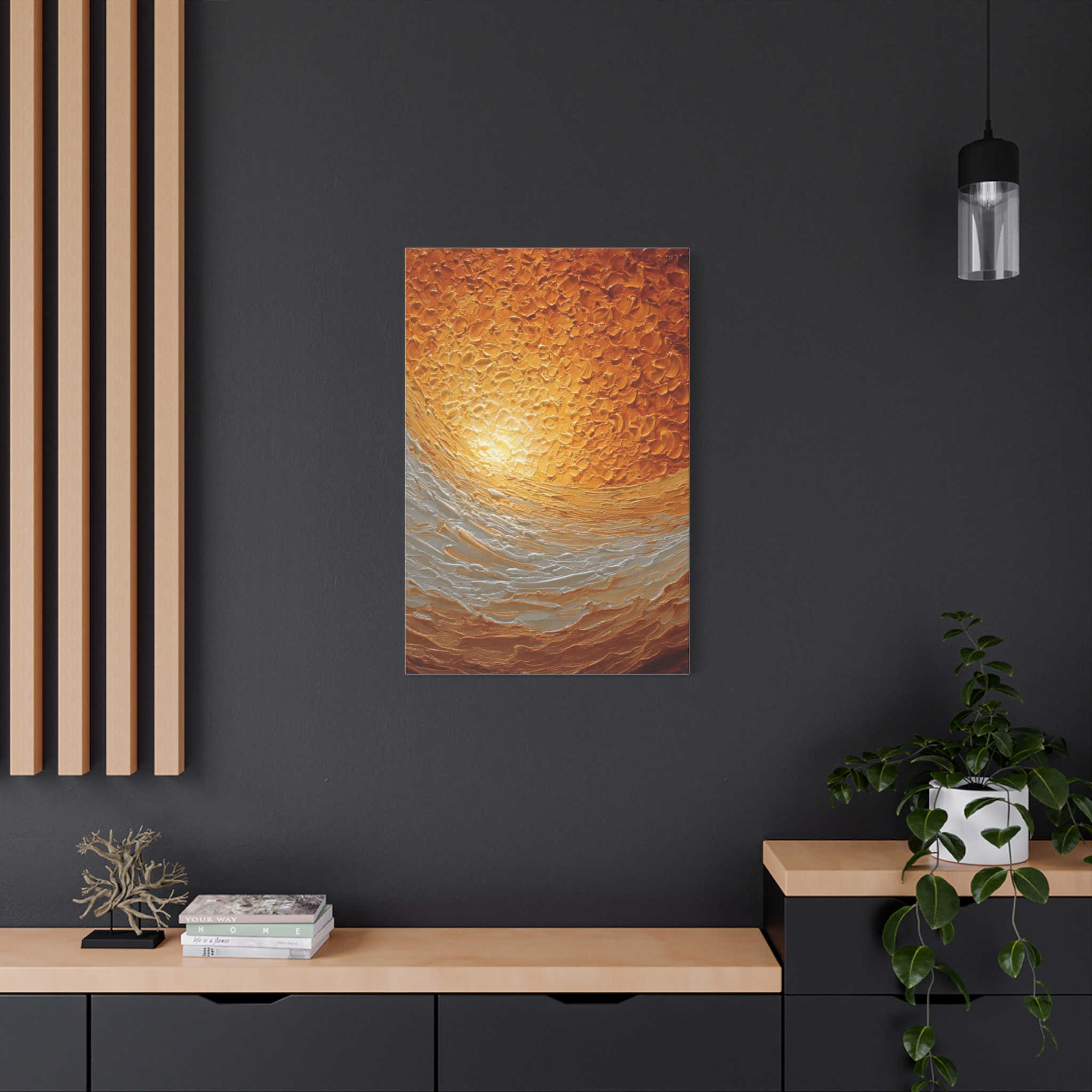 Abstract Sunrise Ocean Matte Canvas Wall Art — Stretched 1.25" - Image 40