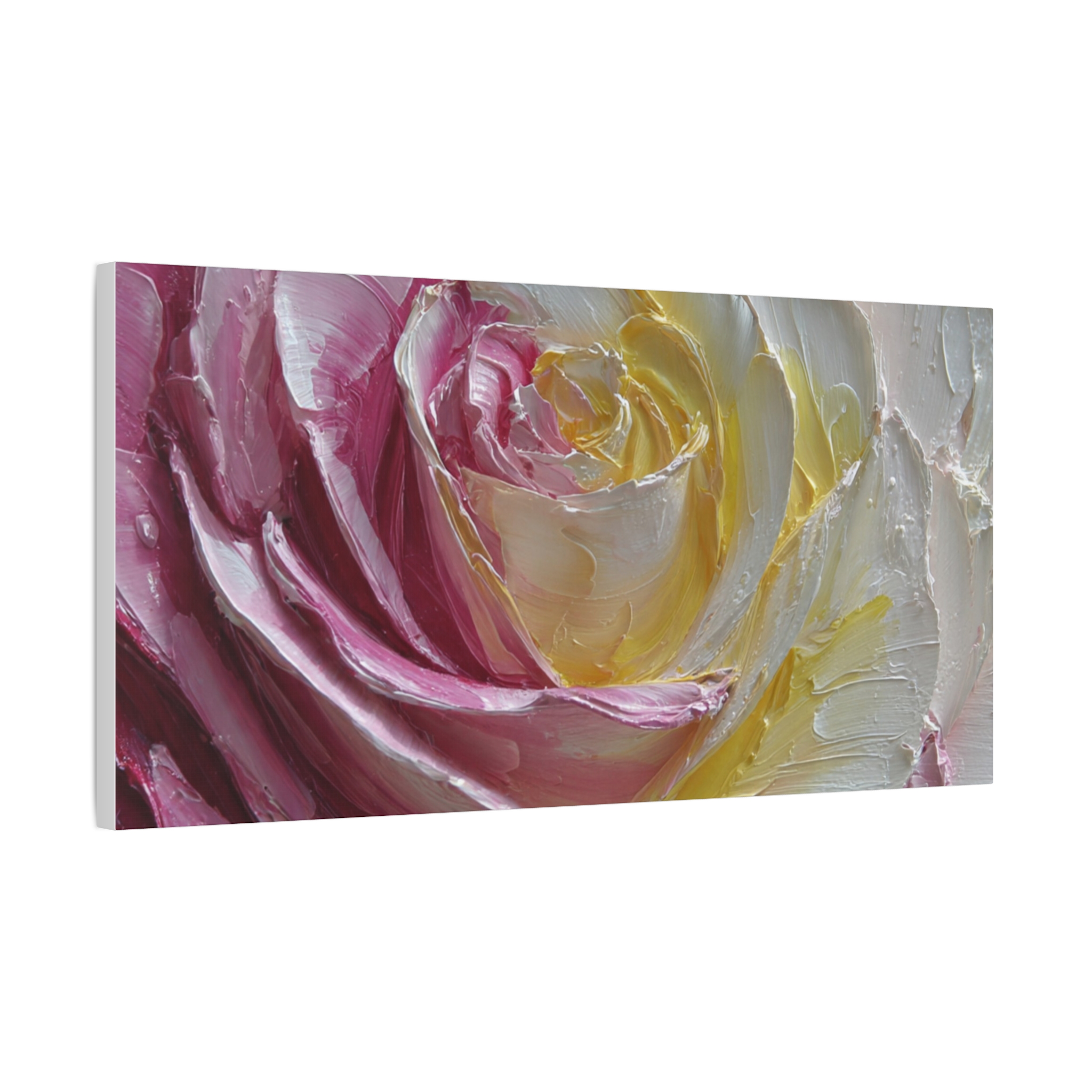 Floral Rose Oil-Paint Texture Canvas - Image 52