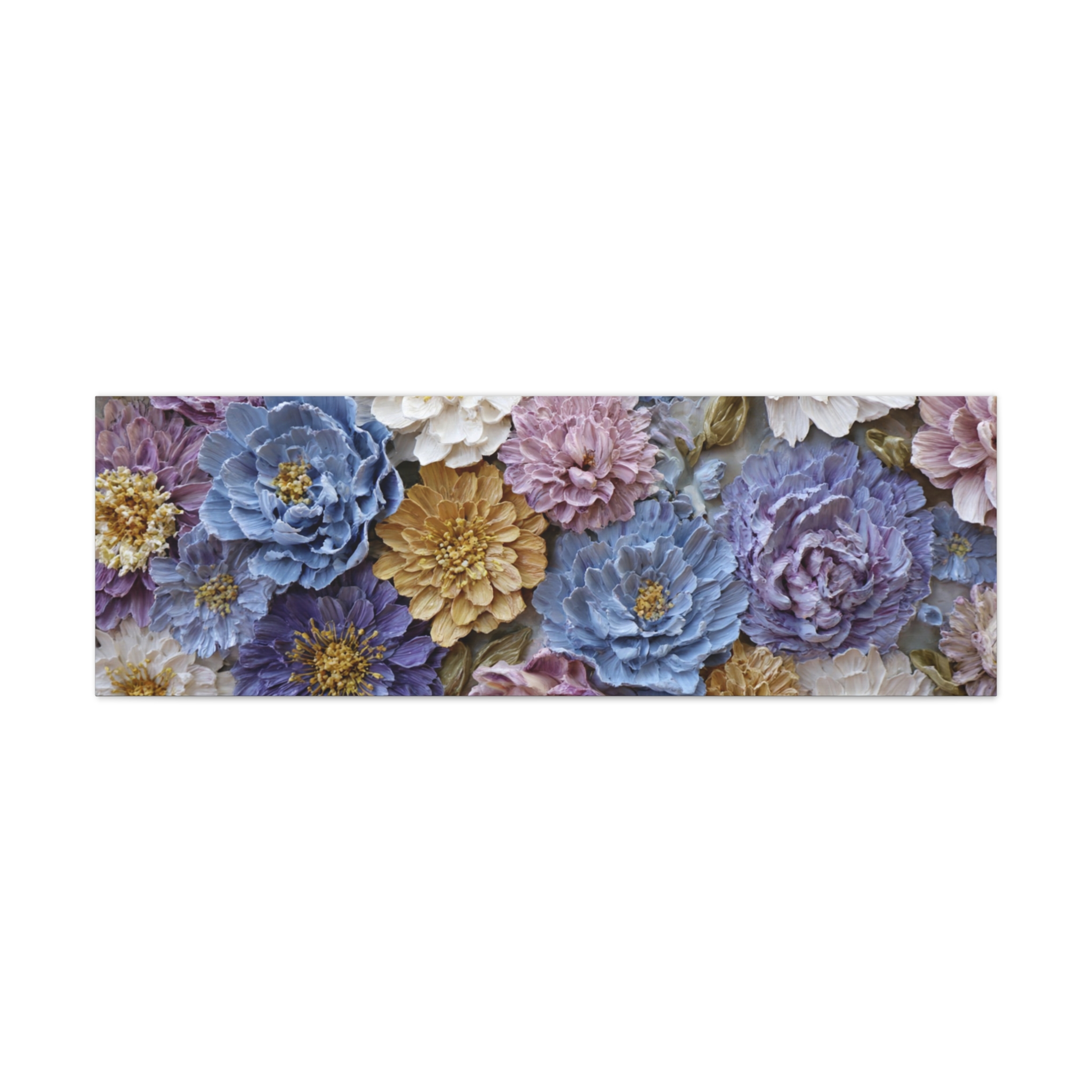 Floral Wall Art Canvas — Pastel Peony Garden Matte Stretched Canvas - Image 16