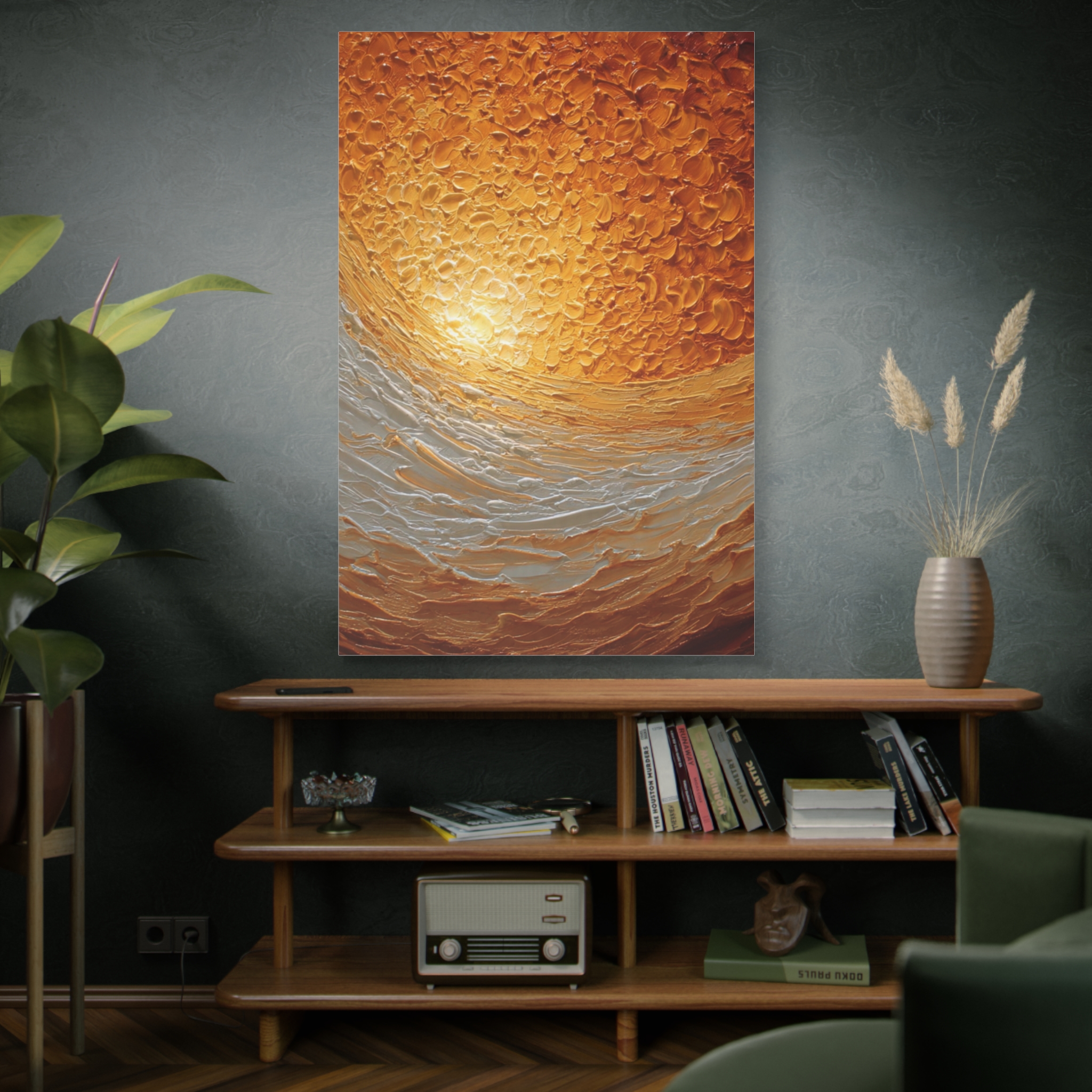 Abstract Sunrise Ocean Matte Canvas Wall Art — Stretched 1.25" - Image 41