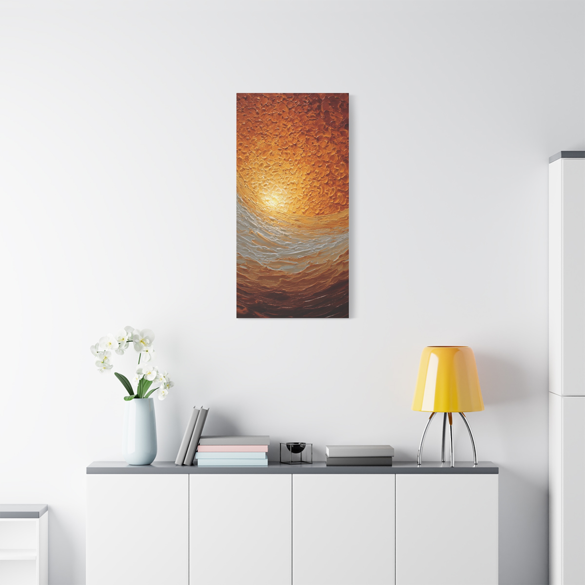 Abstract Sunrise Ocean Matte Canvas Wall Art — Stretched 1.25" - Image 9