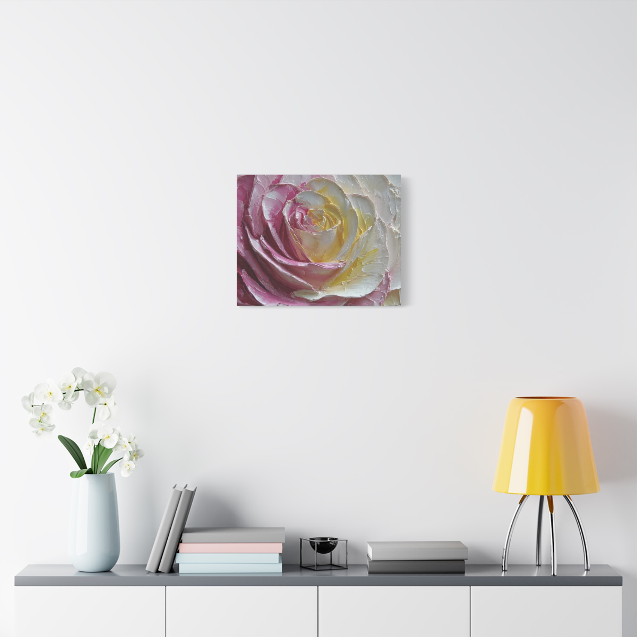 Floral Rose Oil-Paint Texture Canvas - Image 33