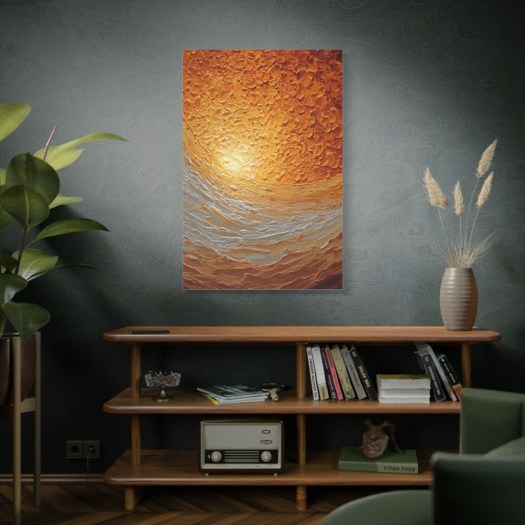 Abstract Sunrise Ocean Matte Canvas Wall Art — Stretched 1.25" - Image 46
