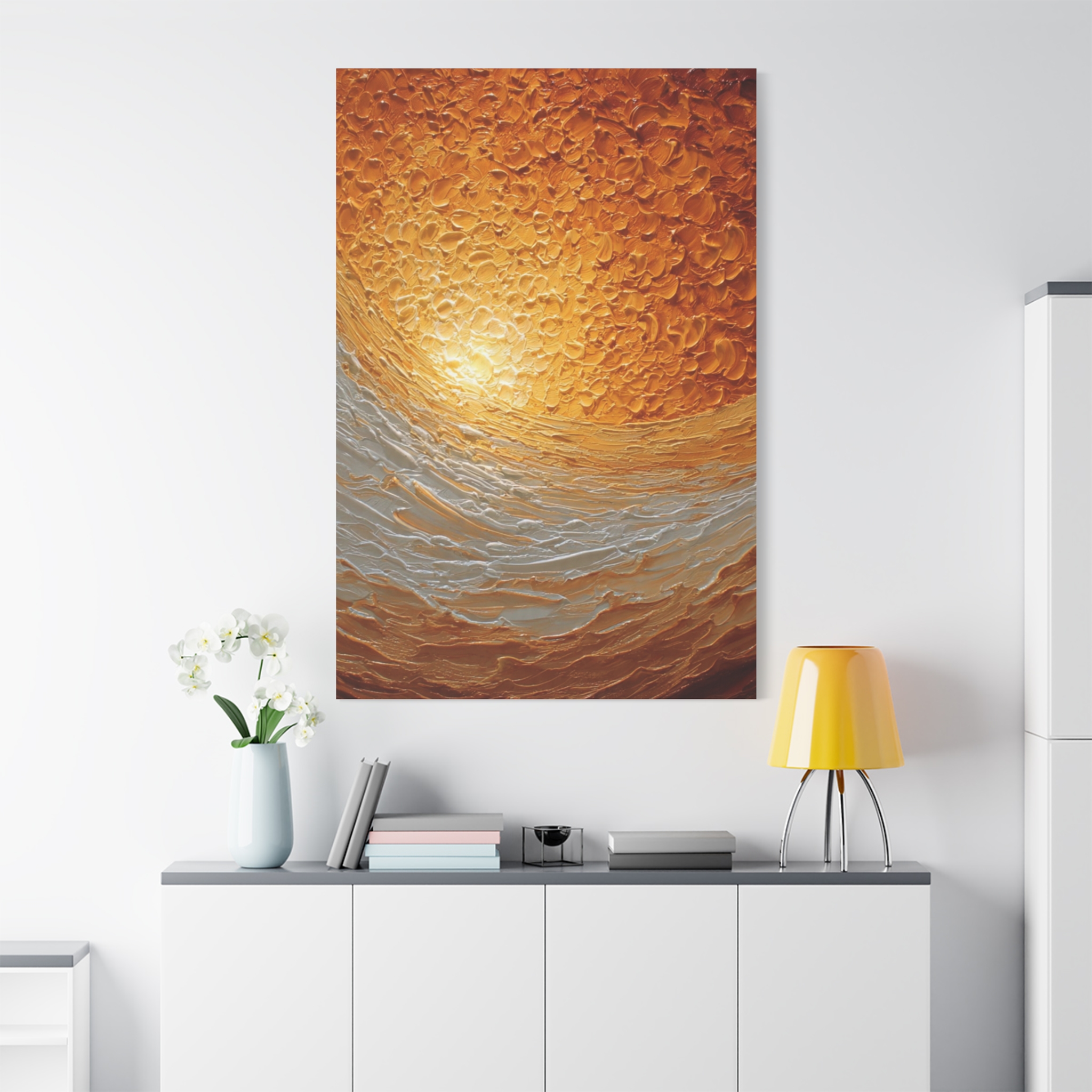Abstract Sunrise Ocean Matte Canvas Wall Art — Stretched 1.25" - Image 44