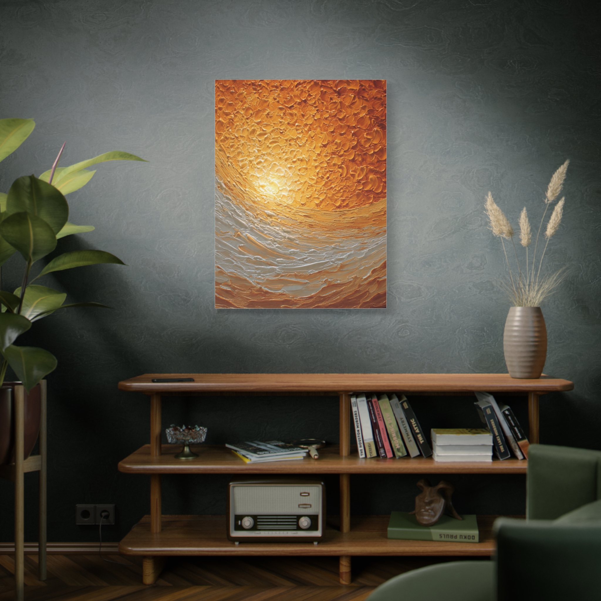 Abstract Sunrise Ocean Matte Canvas Wall Art — Stretched 1.25" - Image 51