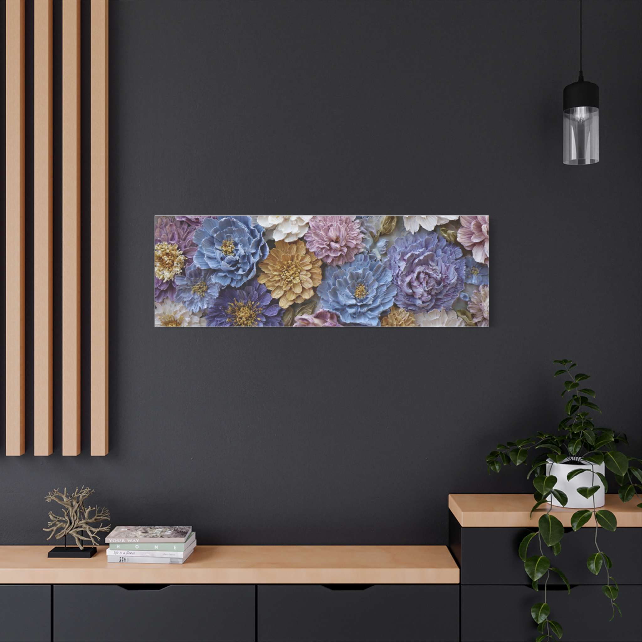 Floral Wall Art Canvas — Pastel Peony Garden Matte Stretched Canvas - Image 19