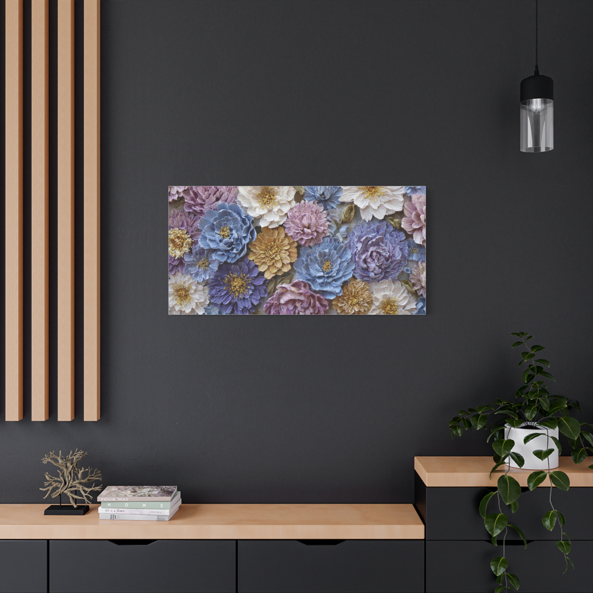 Floral Wall Art Canvas — Pastel Peony Garden Matte Stretched Canvas - Image 14