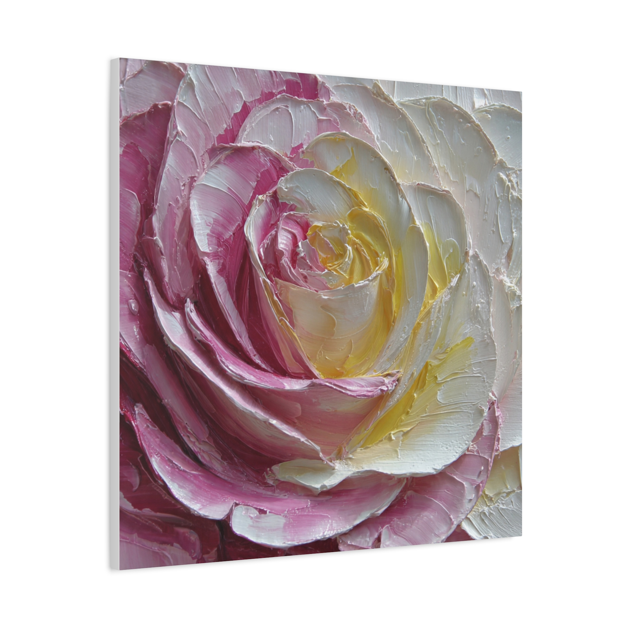 Floral Rose Oil-Paint Texture Canvas - Image 147