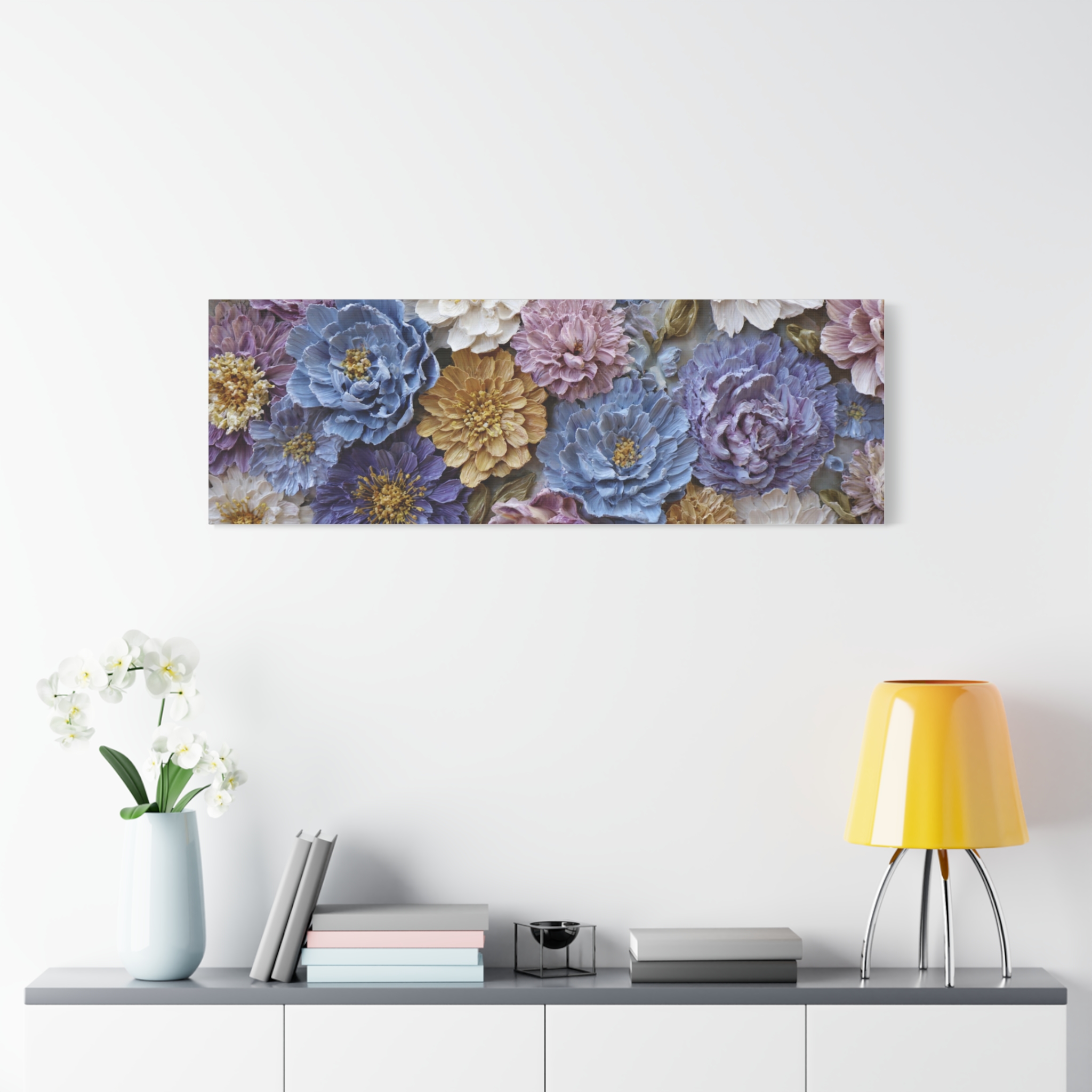 Floral Wall Art Canvas — Pastel Peony Garden Matte Stretched Canvas - Image 18