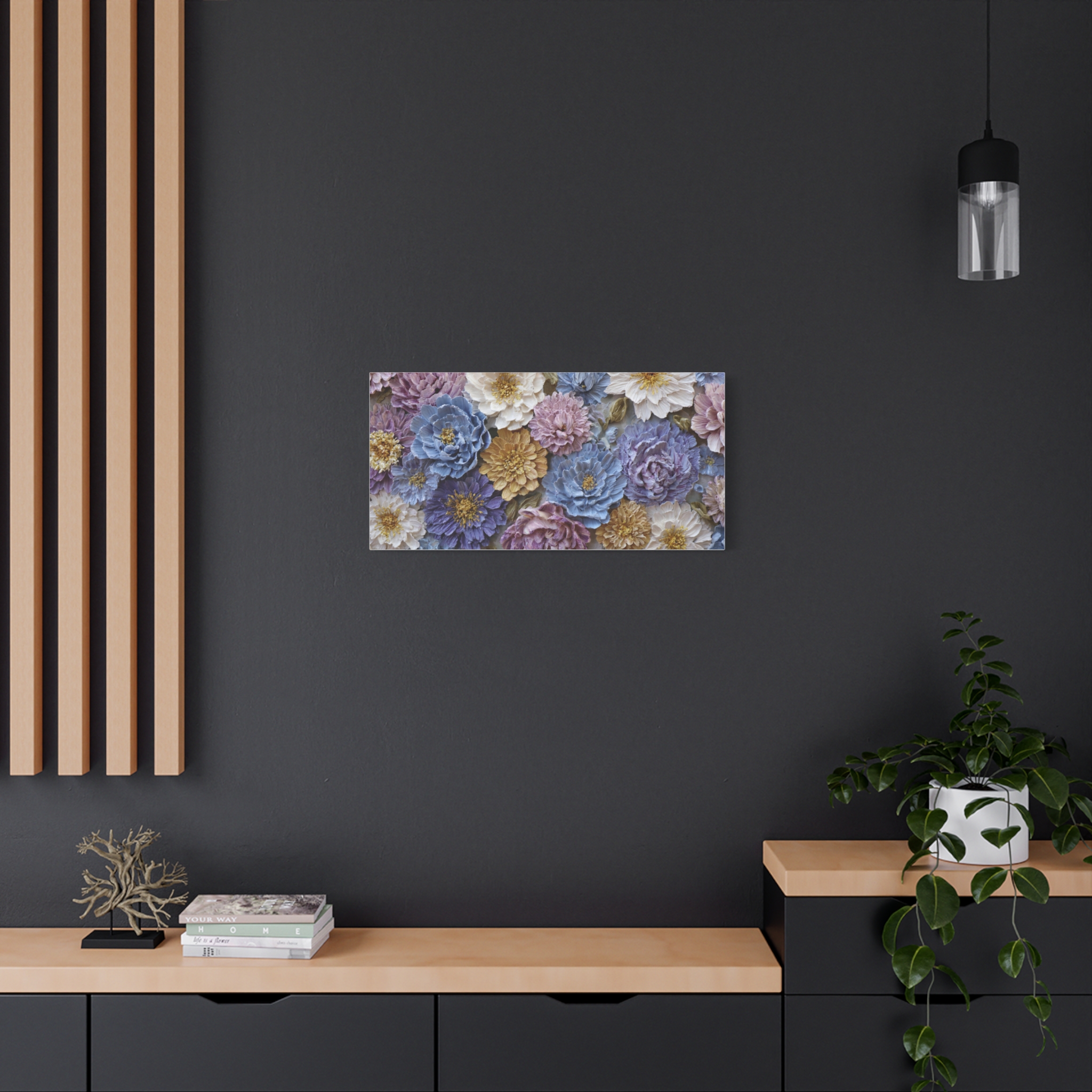 Floral Wall Art Canvas — Pastel Peony Garden Matte Stretched Canvas - Image 9