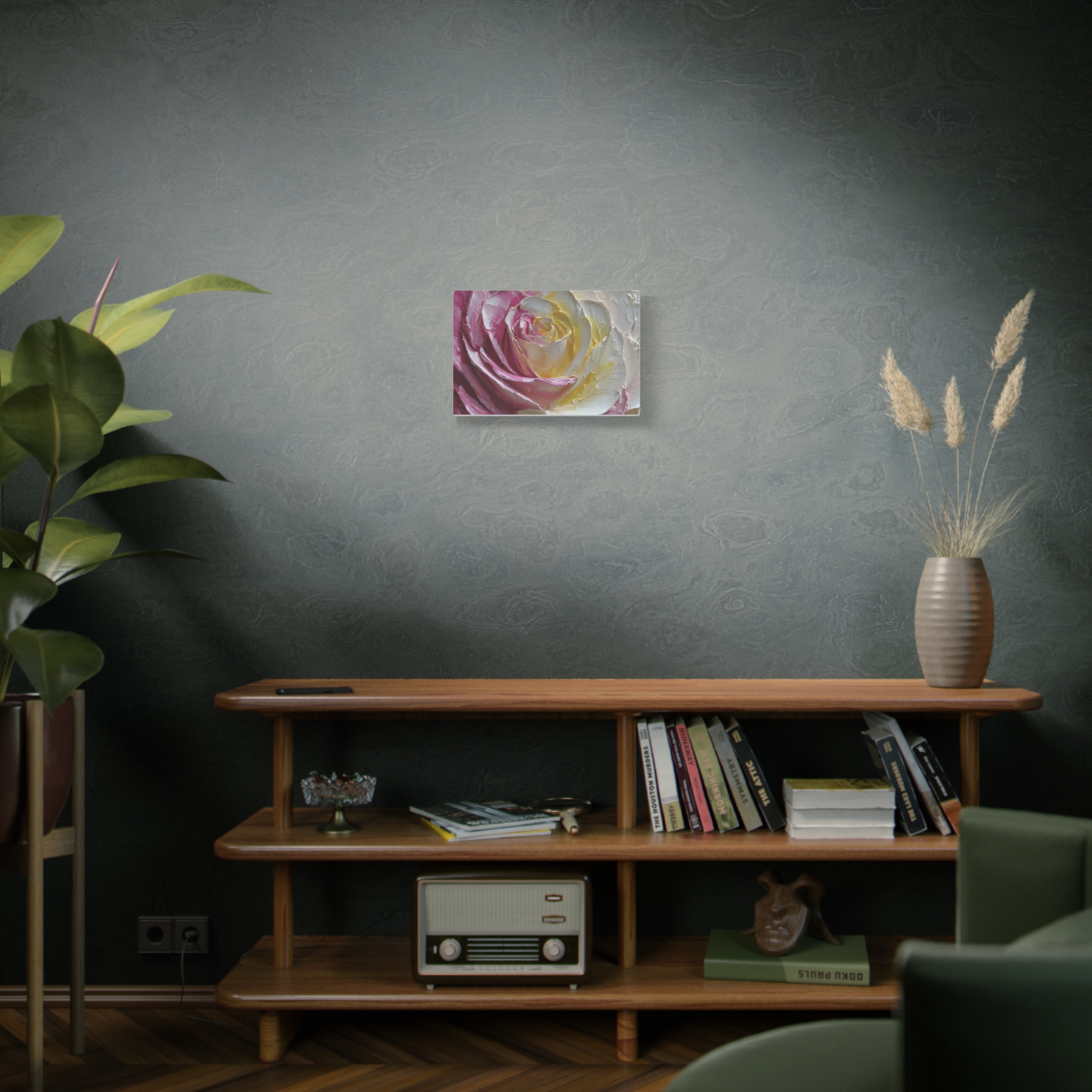 Floral Rose Oil-Paint Texture Canvas - Image 25