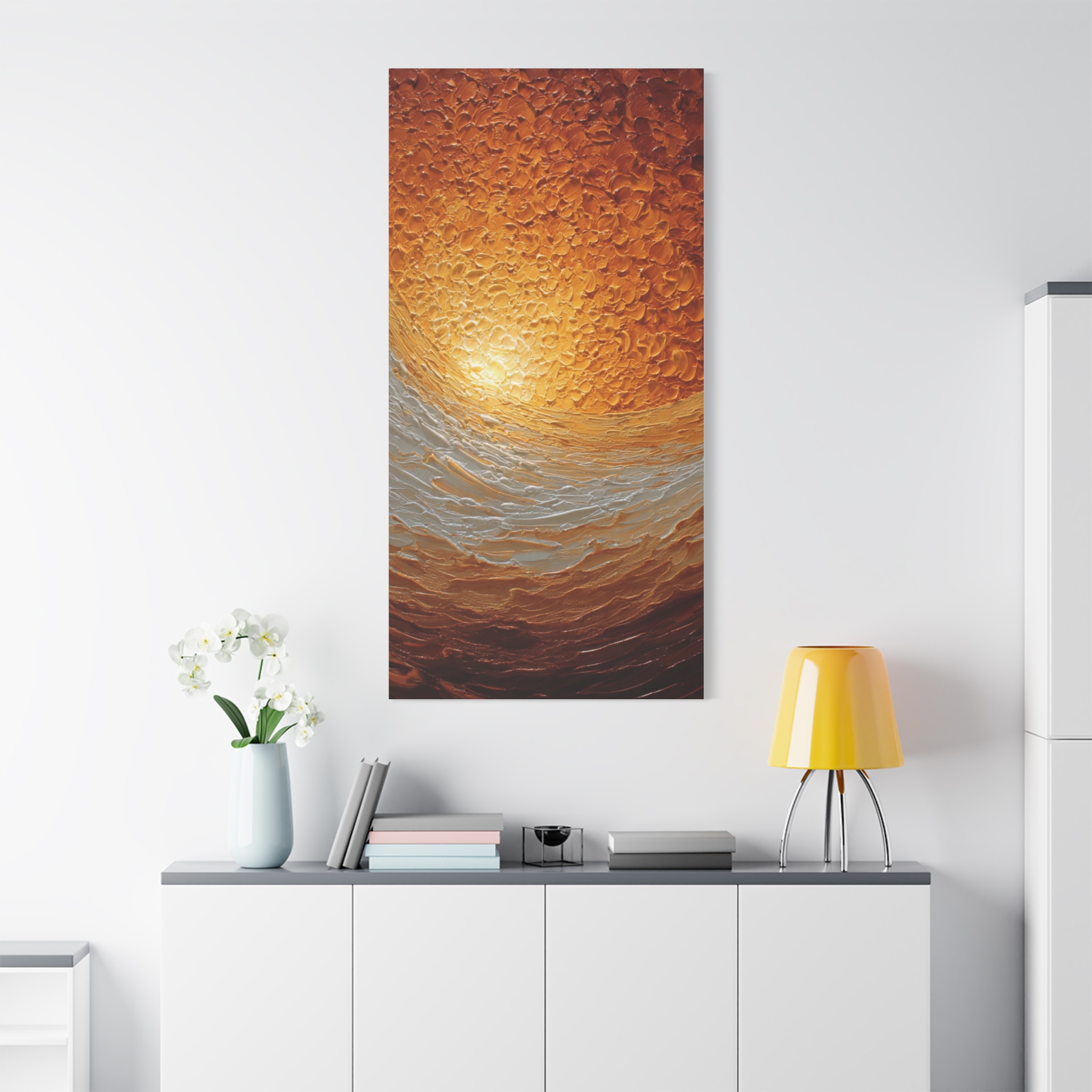 Abstract Sunrise Ocean Matte Canvas Wall Art — Stretched 1.25" - Image 74