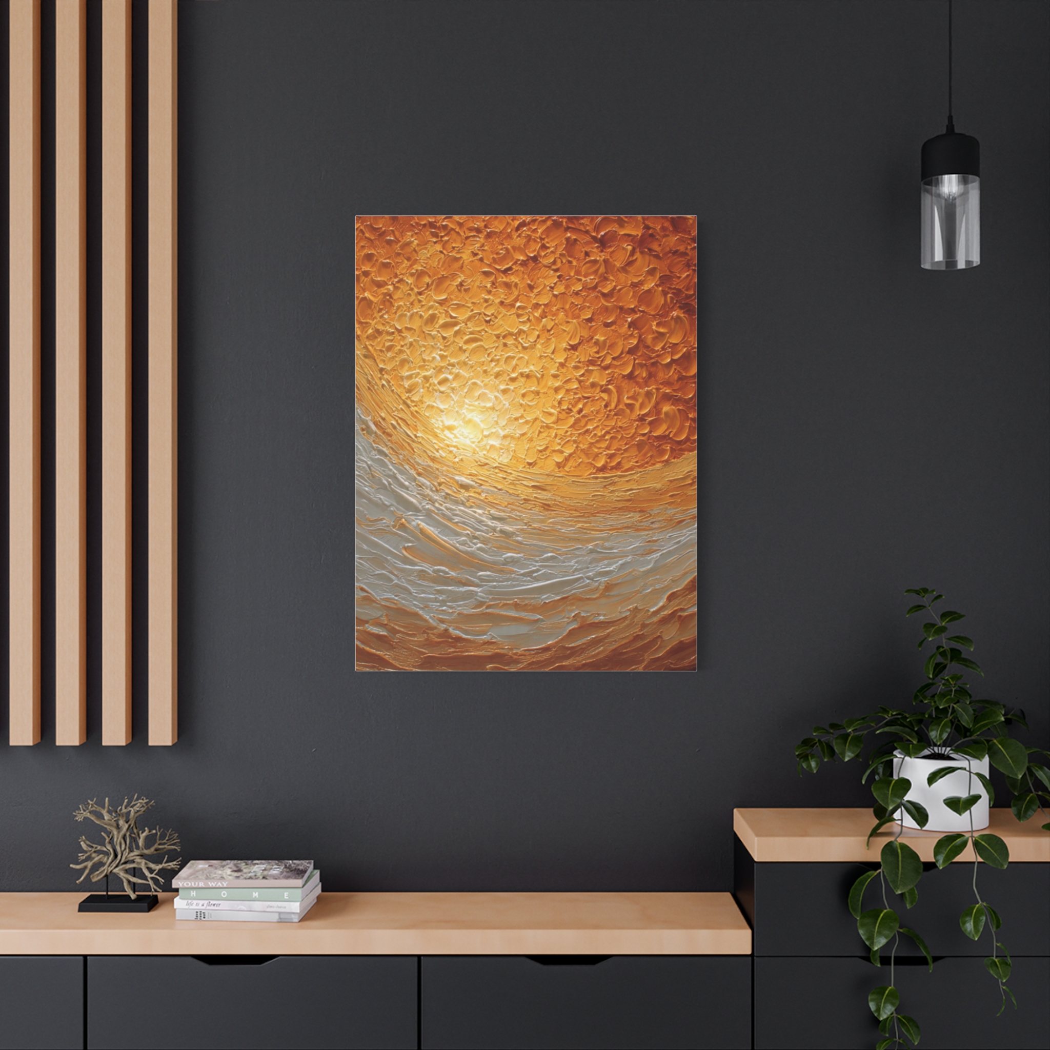 Abstract Sunrise Ocean Matte Canvas Wall Art — Stretched 1.25" - Image 55