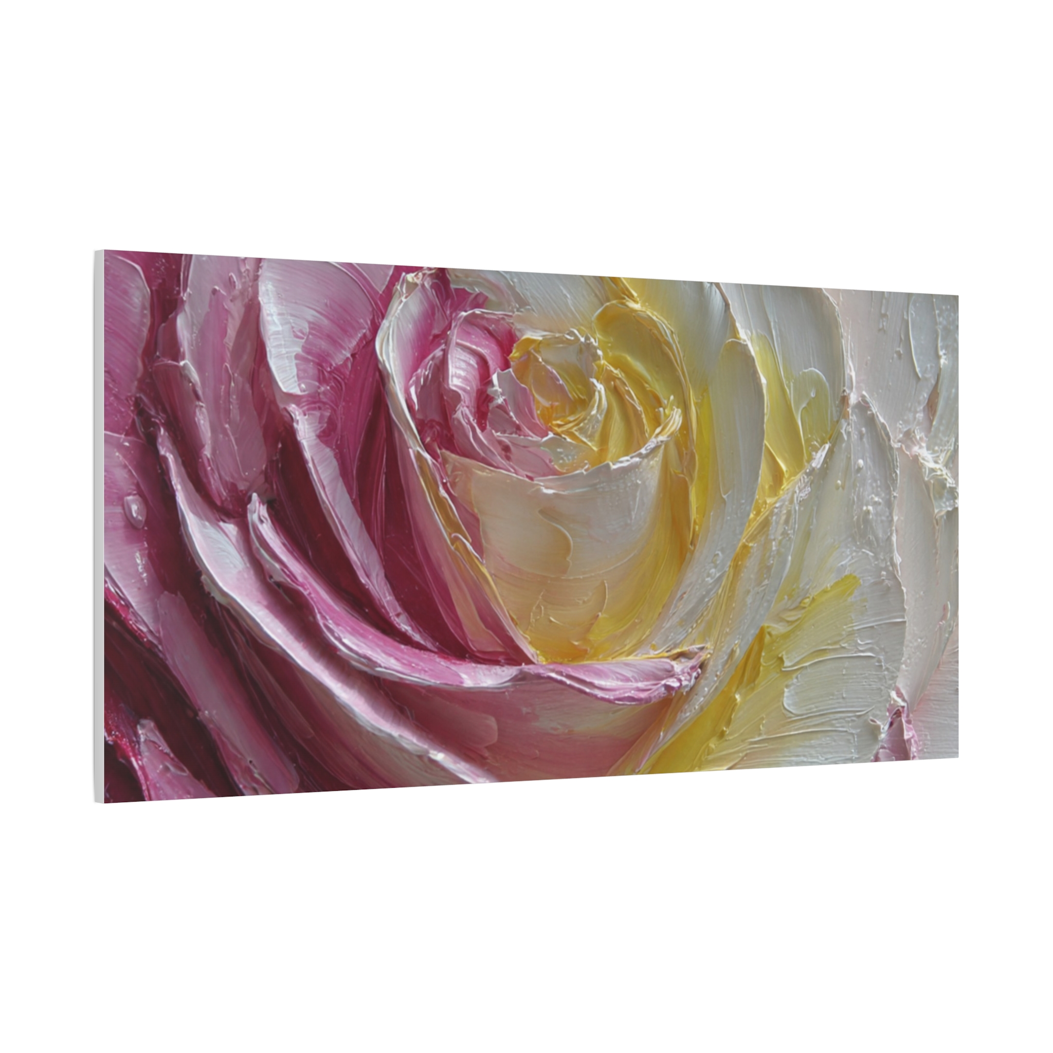 Floral Rose Oil-Paint Texture Canvas - Image 102