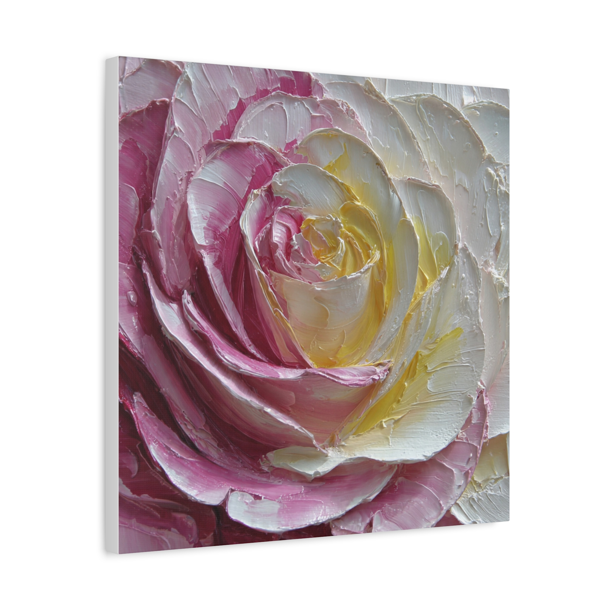 Floral Rose Oil-Paint Texture Canvas - Image 137