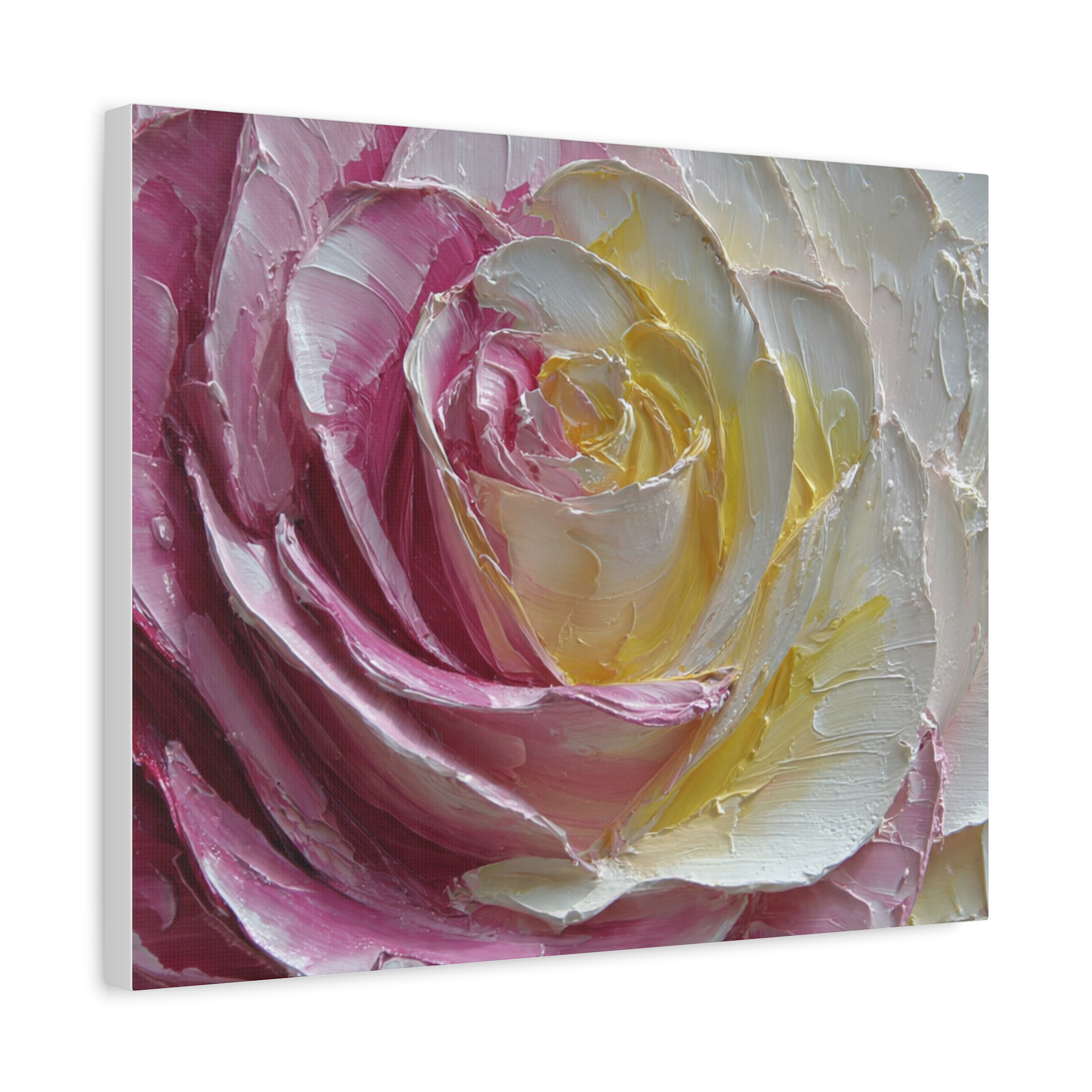 Floral Rose Oil-Paint Texture Canvas - Image 32