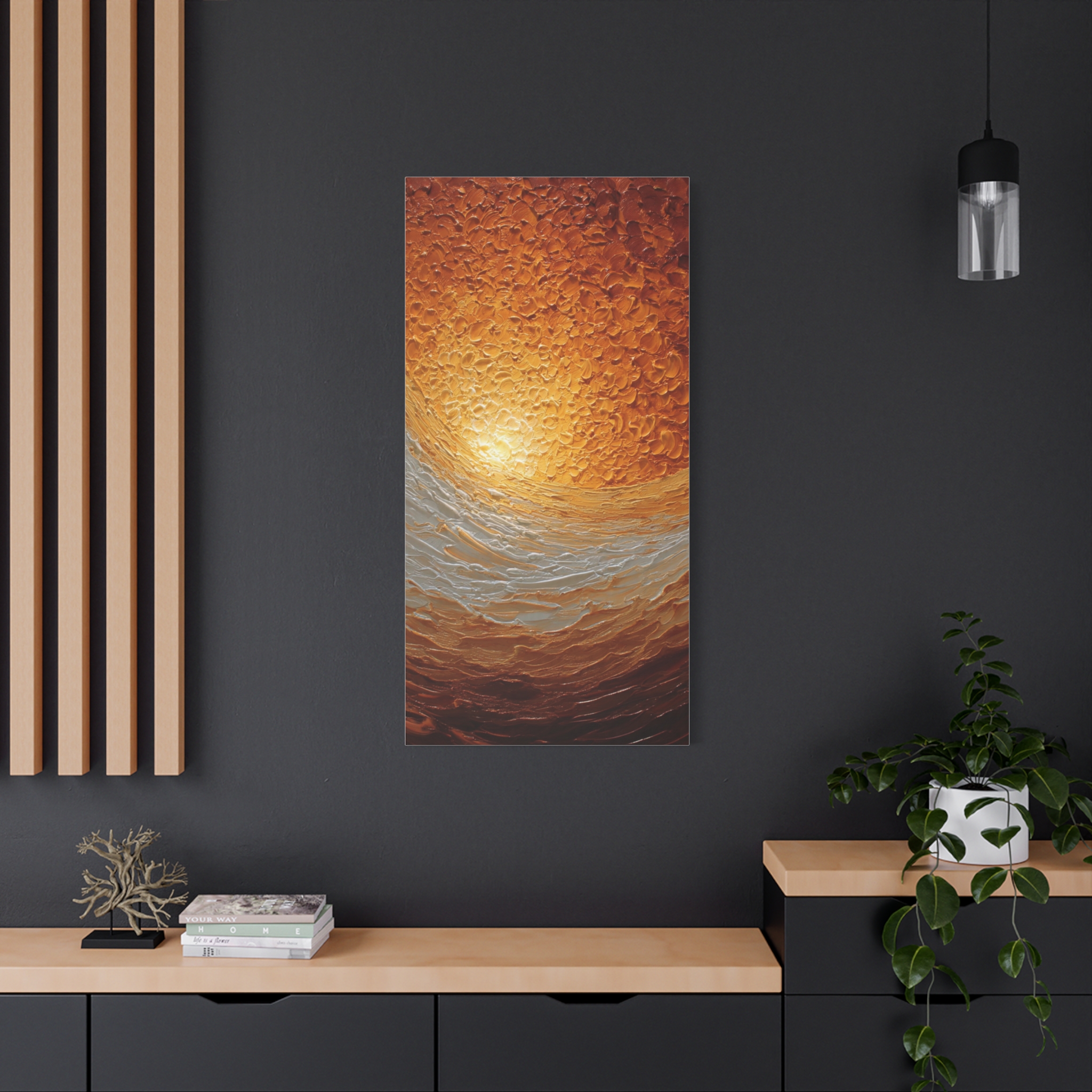 Abstract Sunrise Ocean Matte Canvas Wall Art — Stretched 1.25" - Image 35