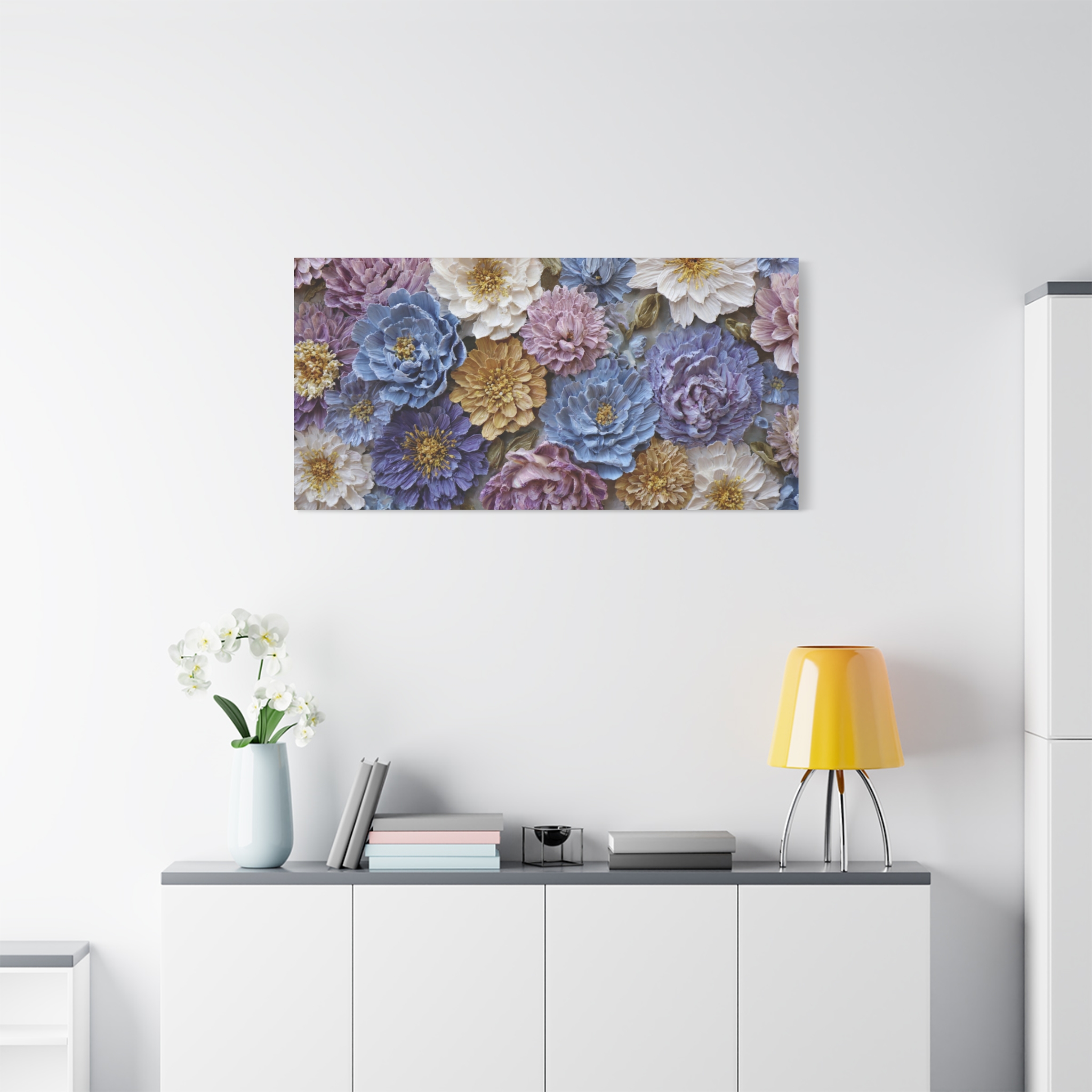 Floral Wall Art Canvas — Pastel Peony Garden Matte Stretched Canvas - Image 23