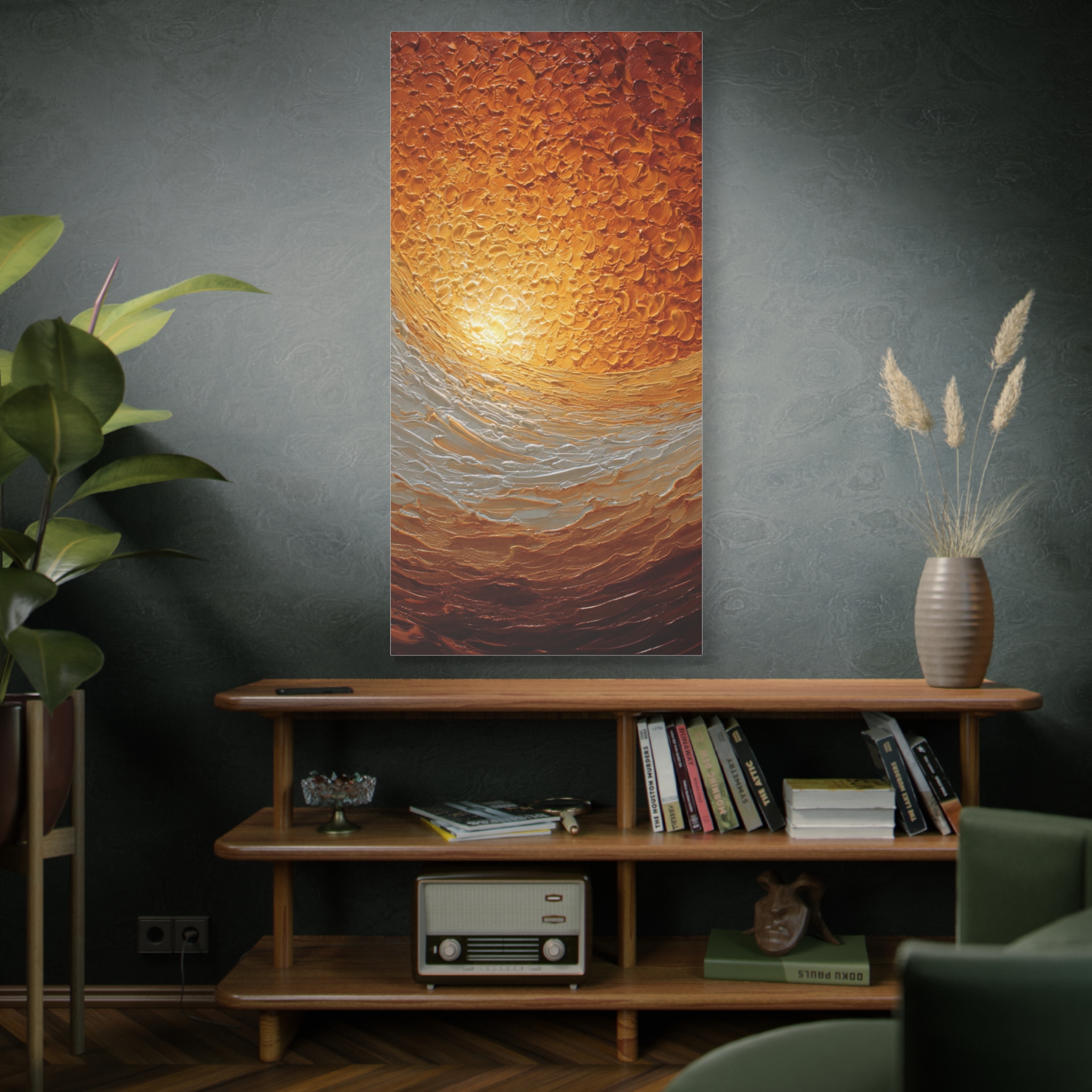 Abstract Sunrise Ocean Matte Canvas Wall Art — Stretched 1.25" - Image 71