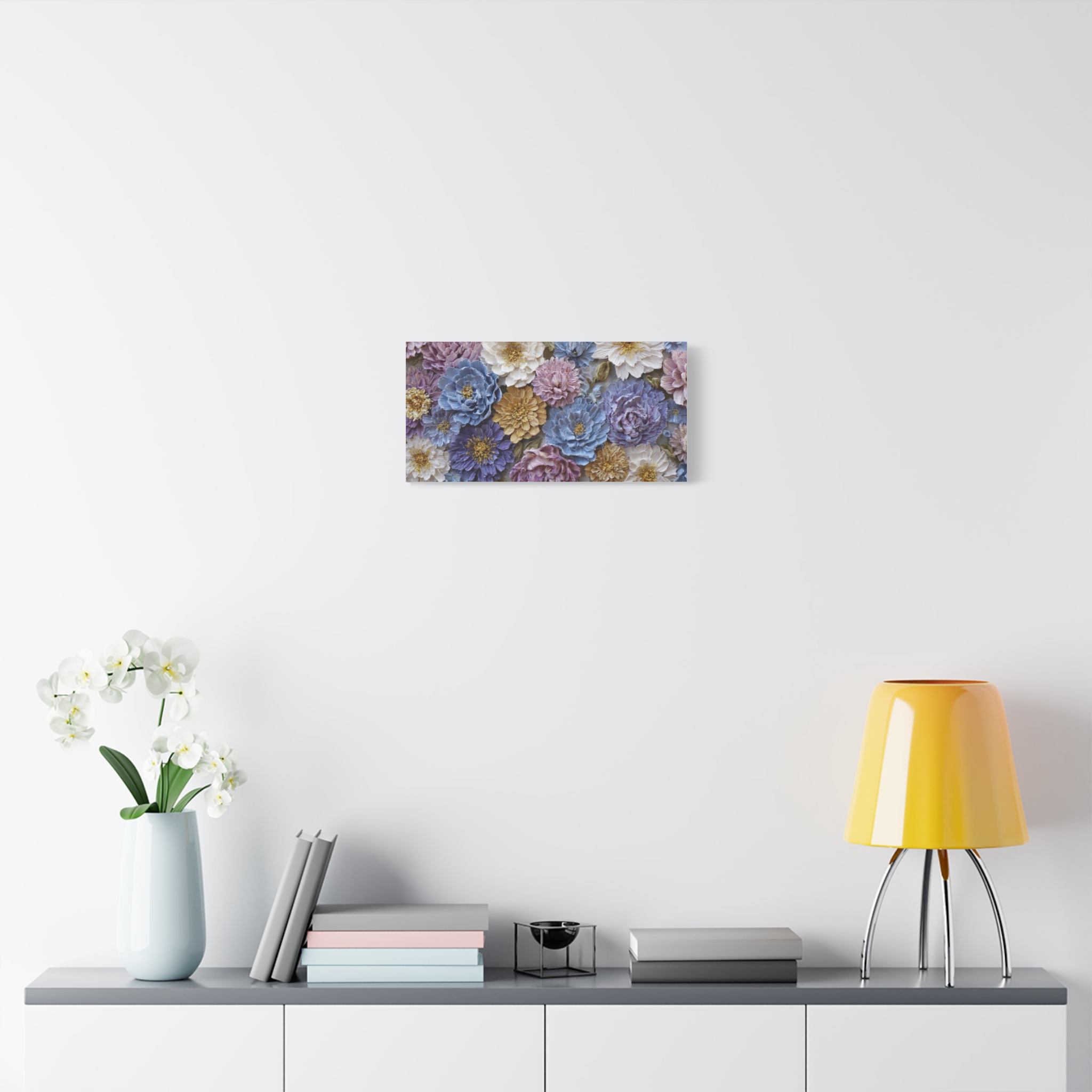 Floral Wall Art Canvas — Pastel Peony Garden Matte Stretched Canvas - Image 3