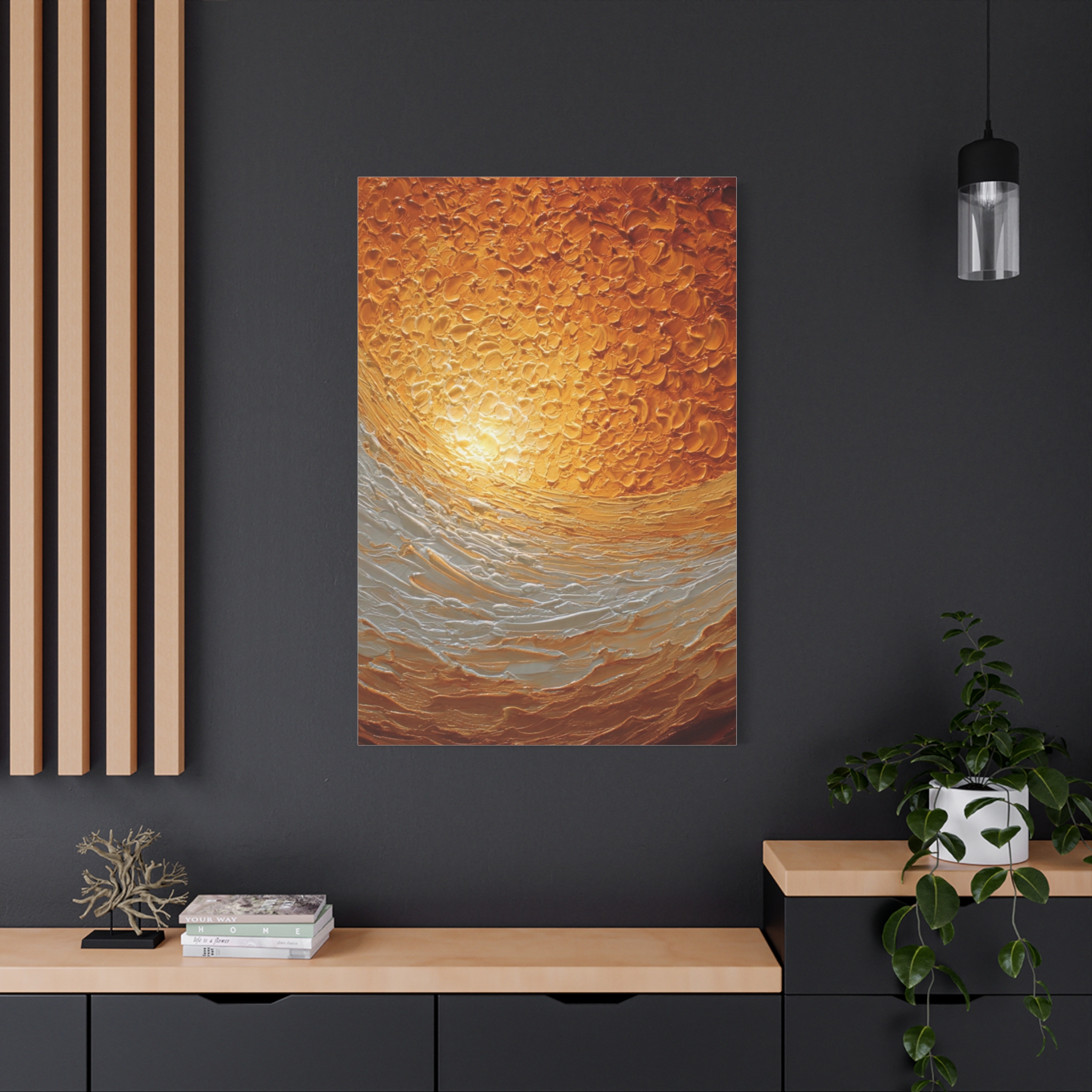Abstract Sunrise Ocean Matte Canvas Wall Art — Stretched 1.25" - Image 50