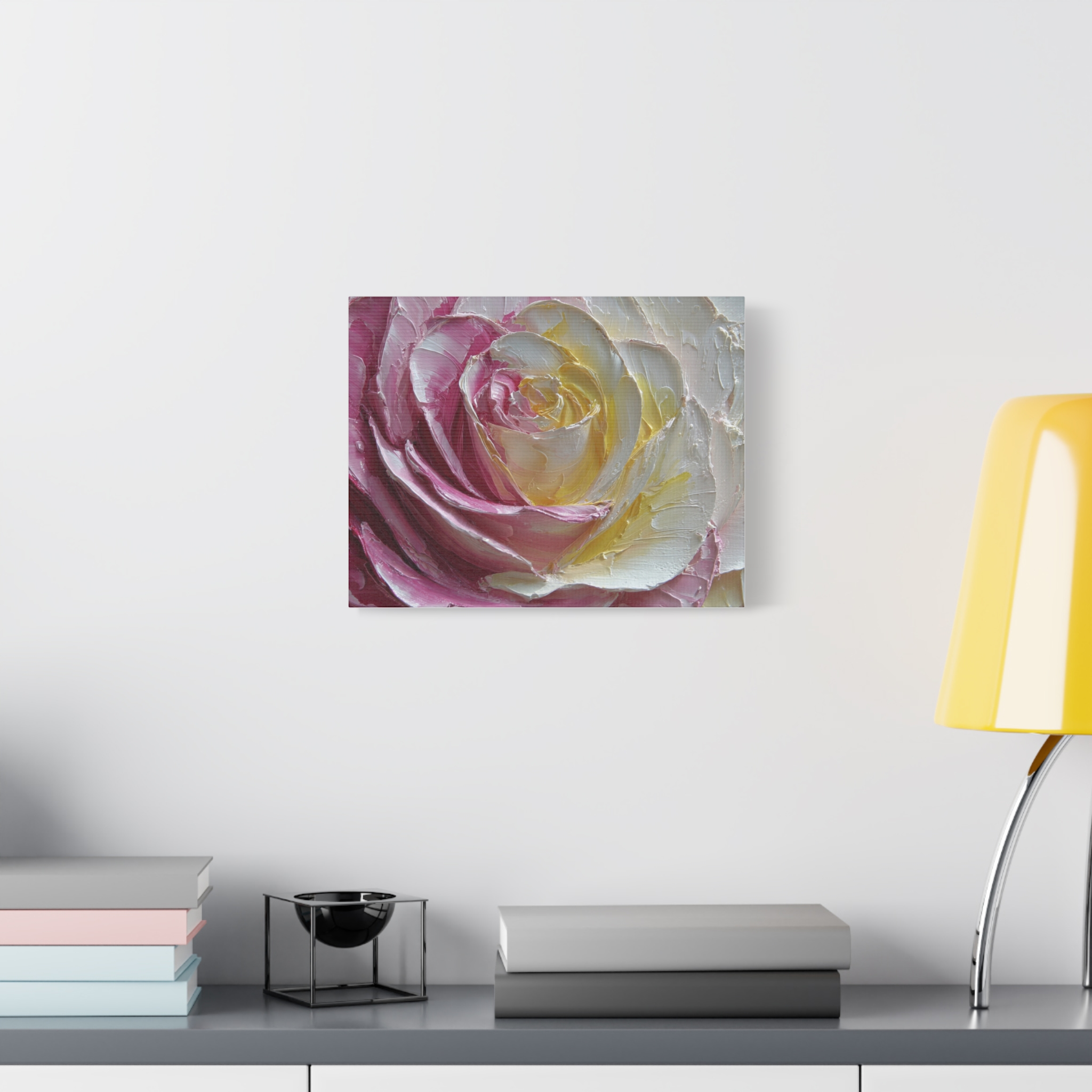 Floral Rose Oil-Paint Texture Canvas - Image 13