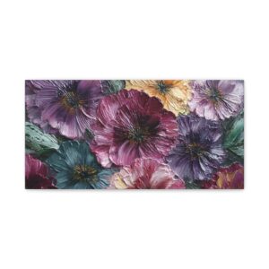 Floral Oil-Paint Texture Matte Canvas Print — Stretched 1.25"