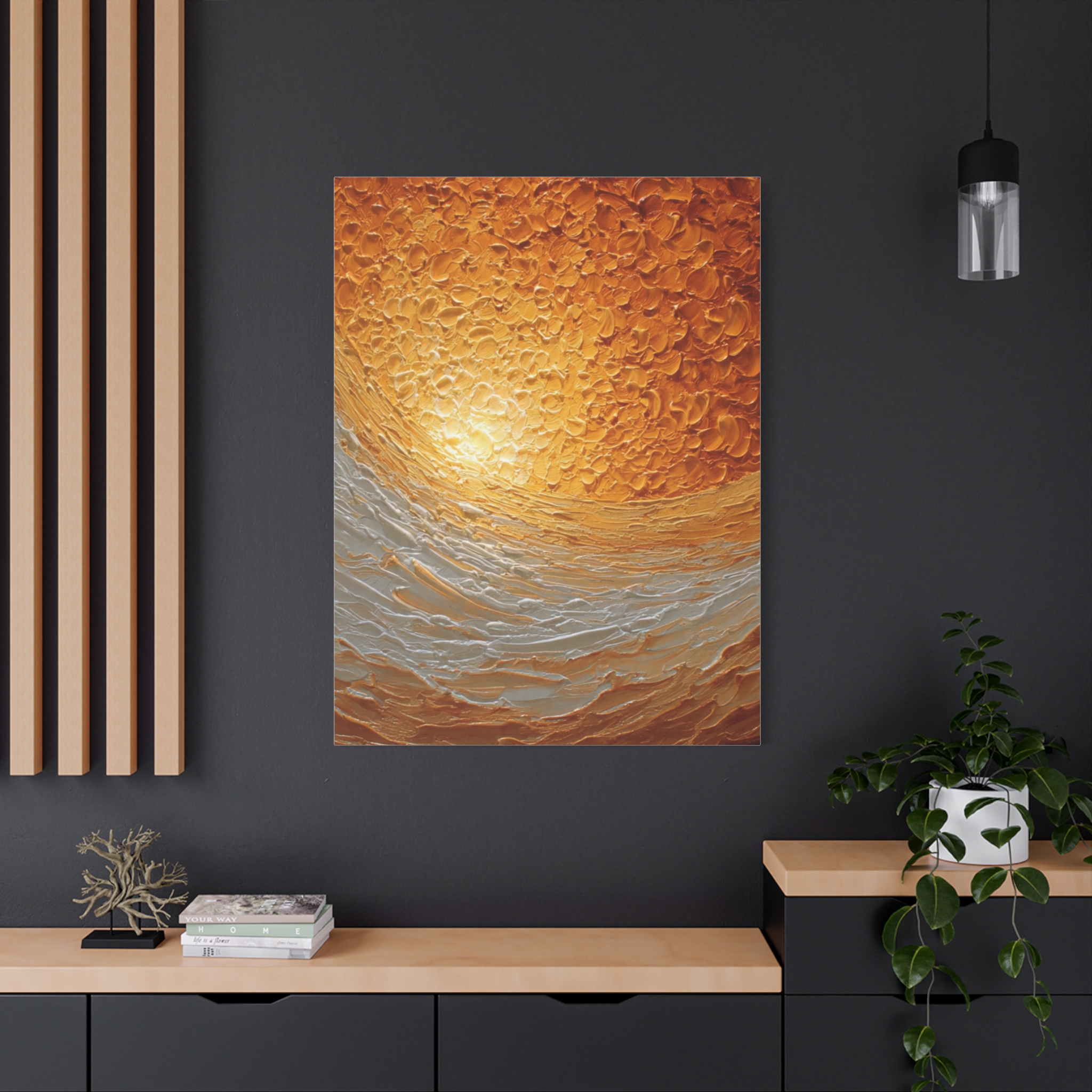 Abstract Sunrise Ocean Matte Canvas Wall Art — Stretched 1.25" - Image 15