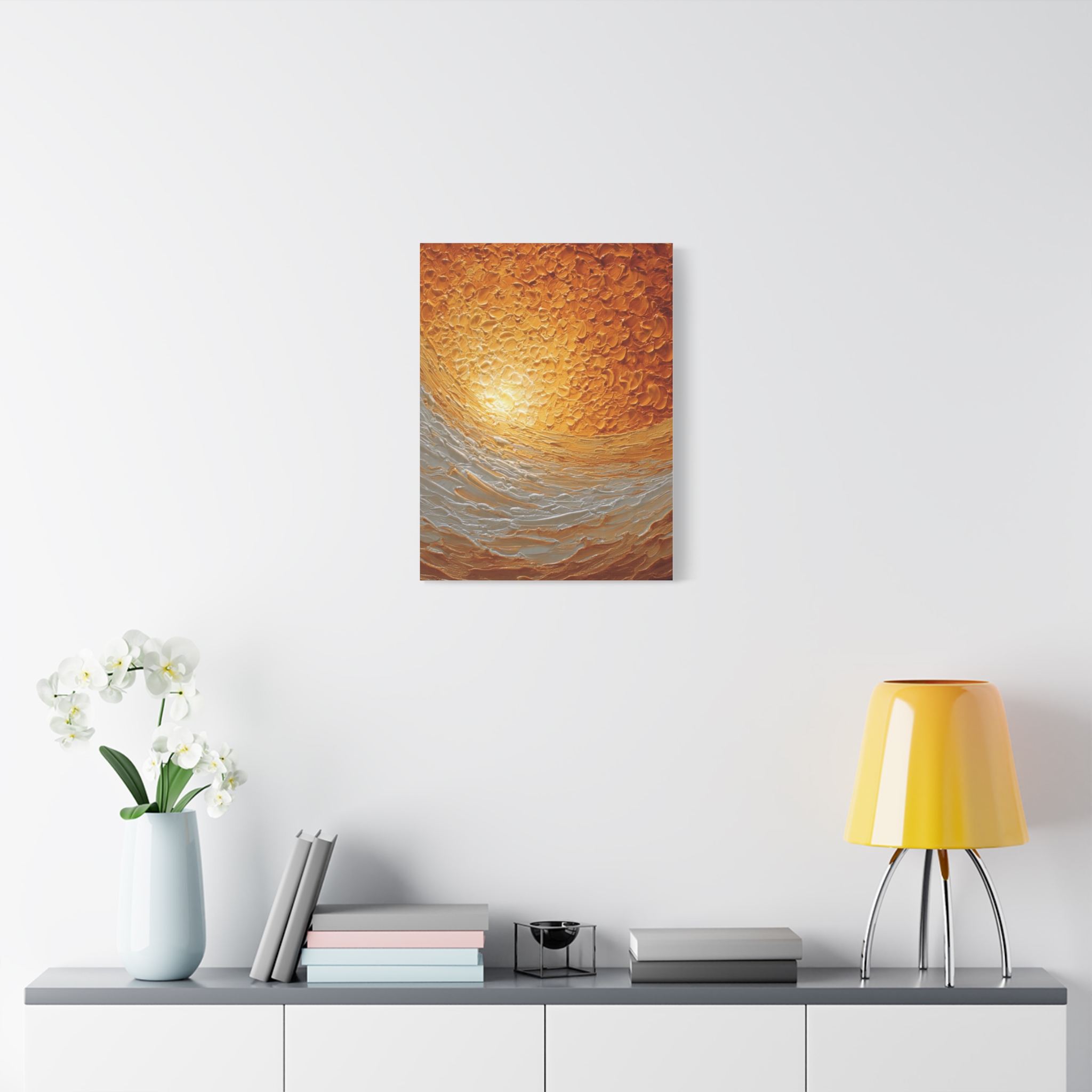 Abstract Sunrise Ocean Matte Canvas Wall Art — Stretched 1.25" - Image 4