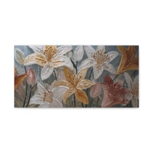 Floral Lily Canvas Wall Art — Matte Stretched Botanical Print