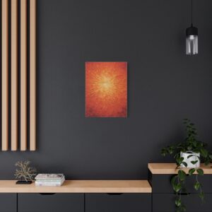 Sunburst Abstract Canvas Art — Matte Stretched Wall Panel