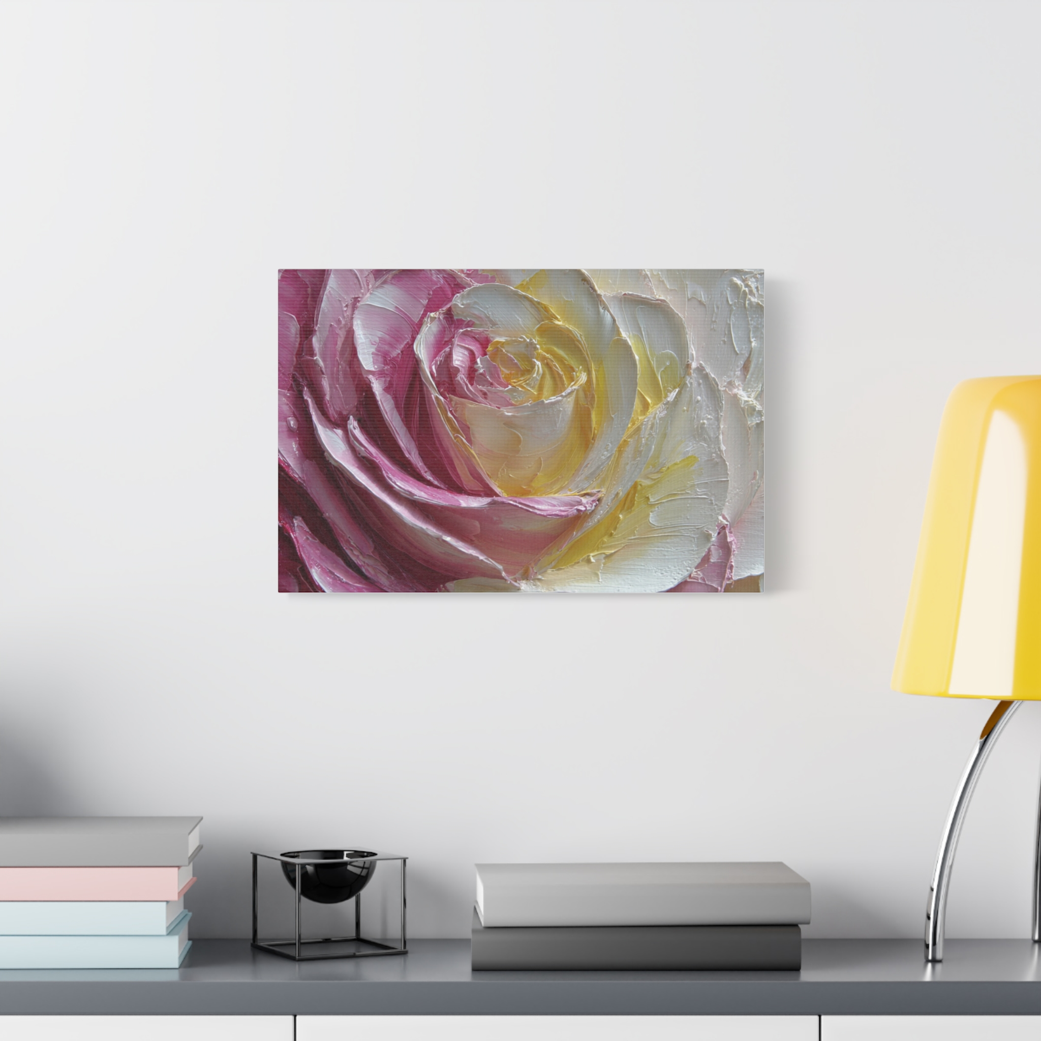 Floral Rose Oil-Paint Texture Canvas - Image 23
