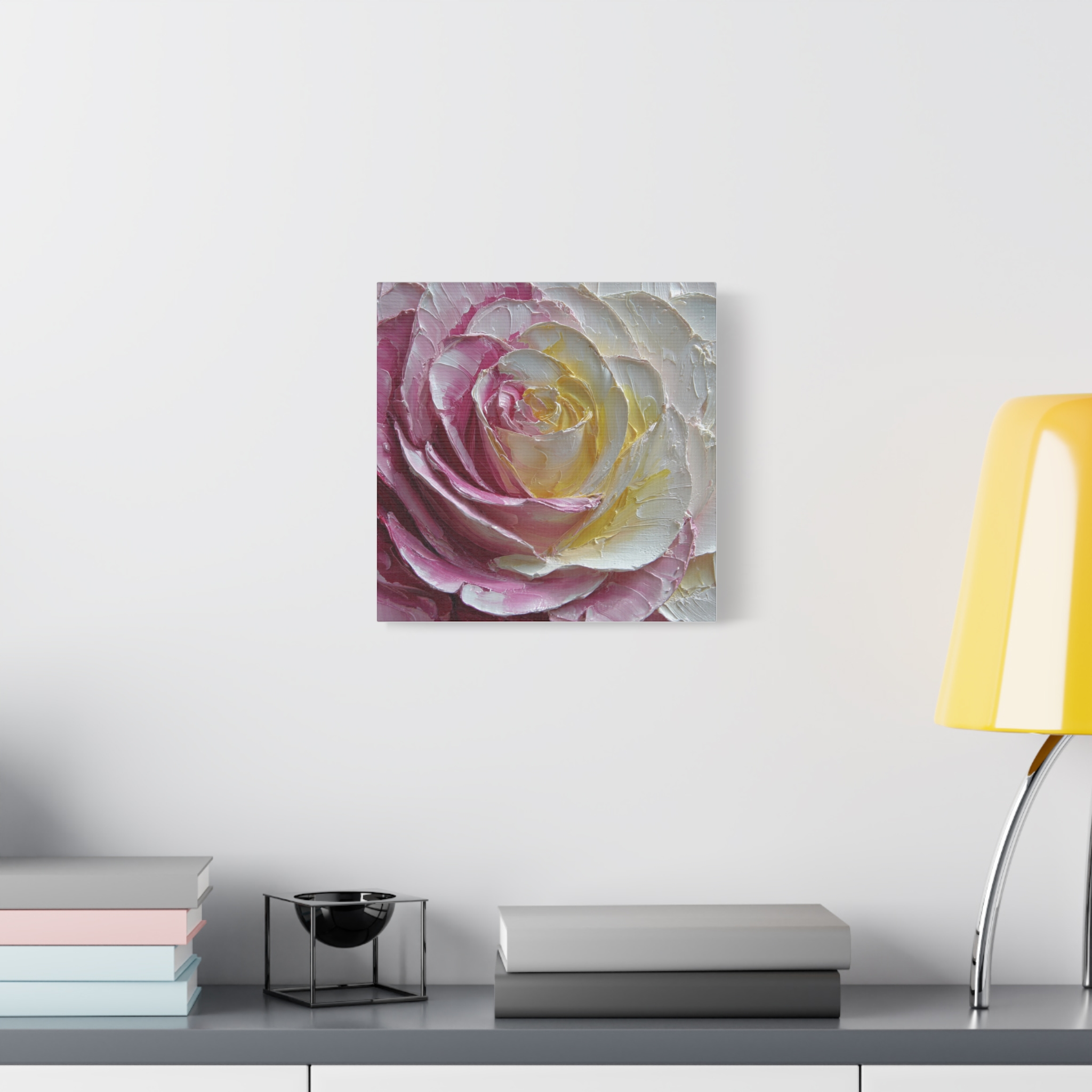 Floral Rose Oil-Paint Texture Canvas - Image 123