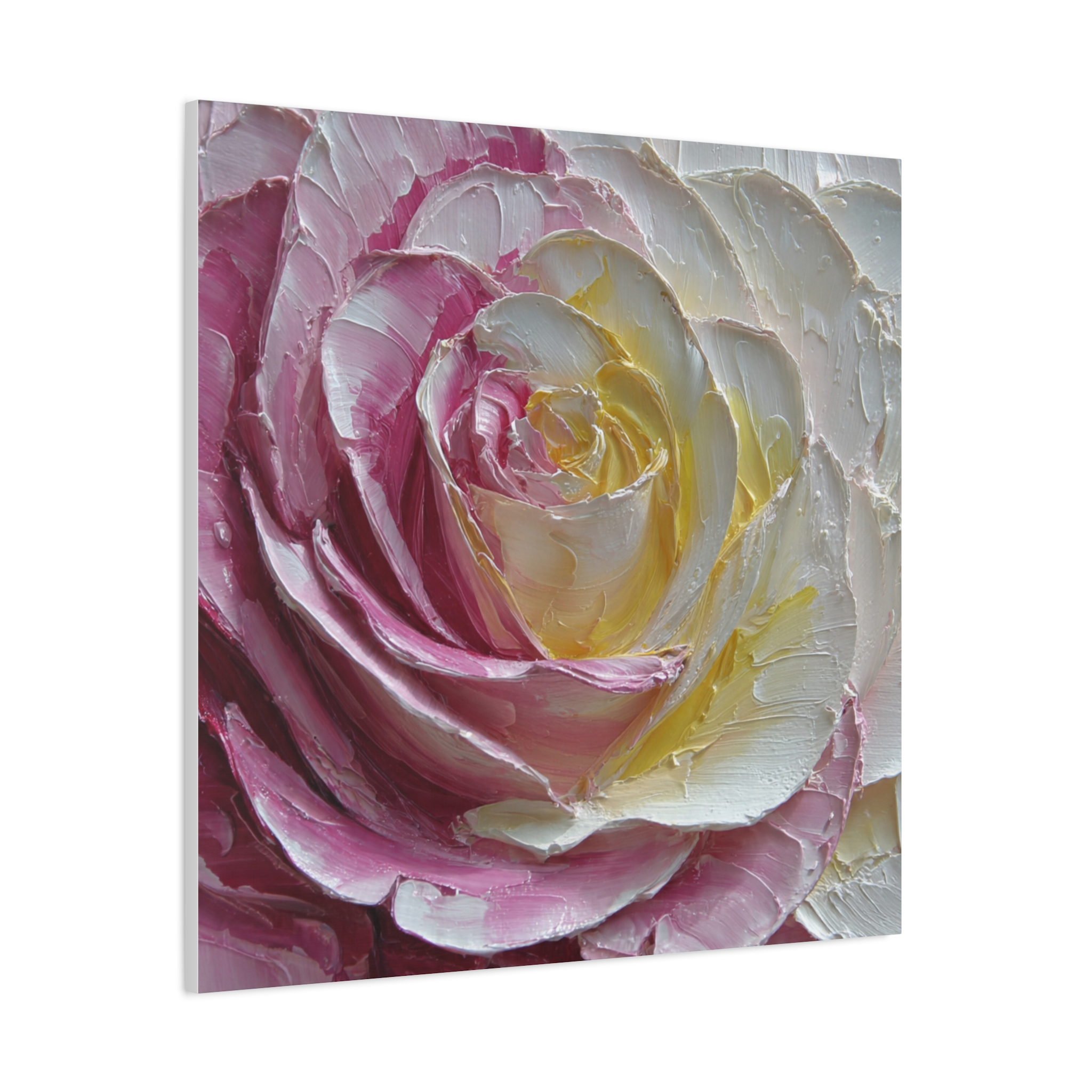 Floral Rose Oil-Paint Texture Canvas - Image 157