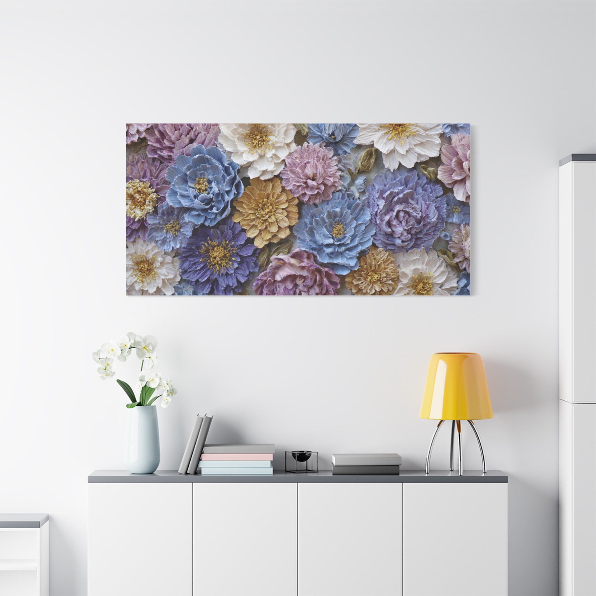 Floral Wall Art Canvas — Pastel Peony Garden Matte Stretched Canvas - Image 33