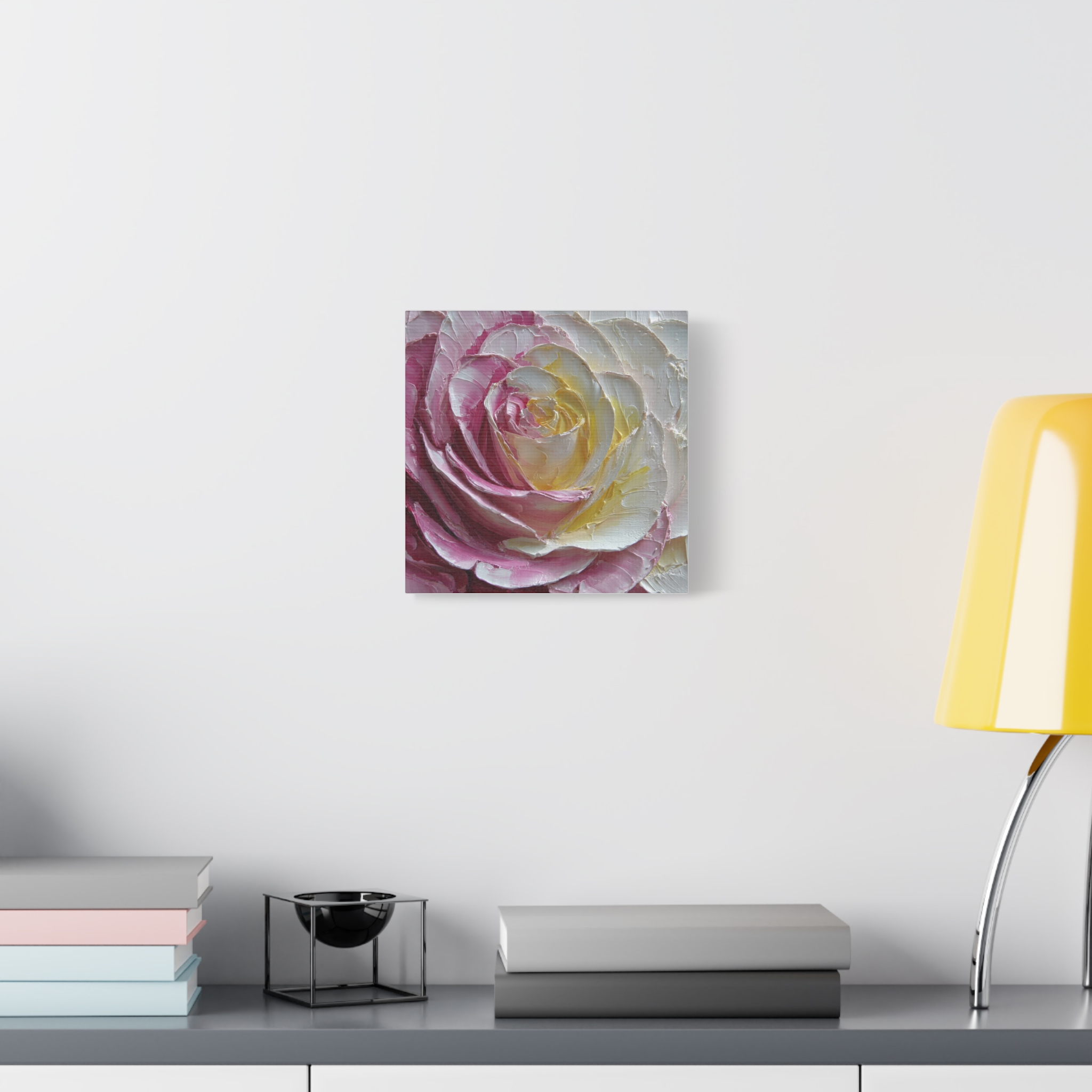 Floral Rose Oil-Paint Texture Canvas - Image 118
